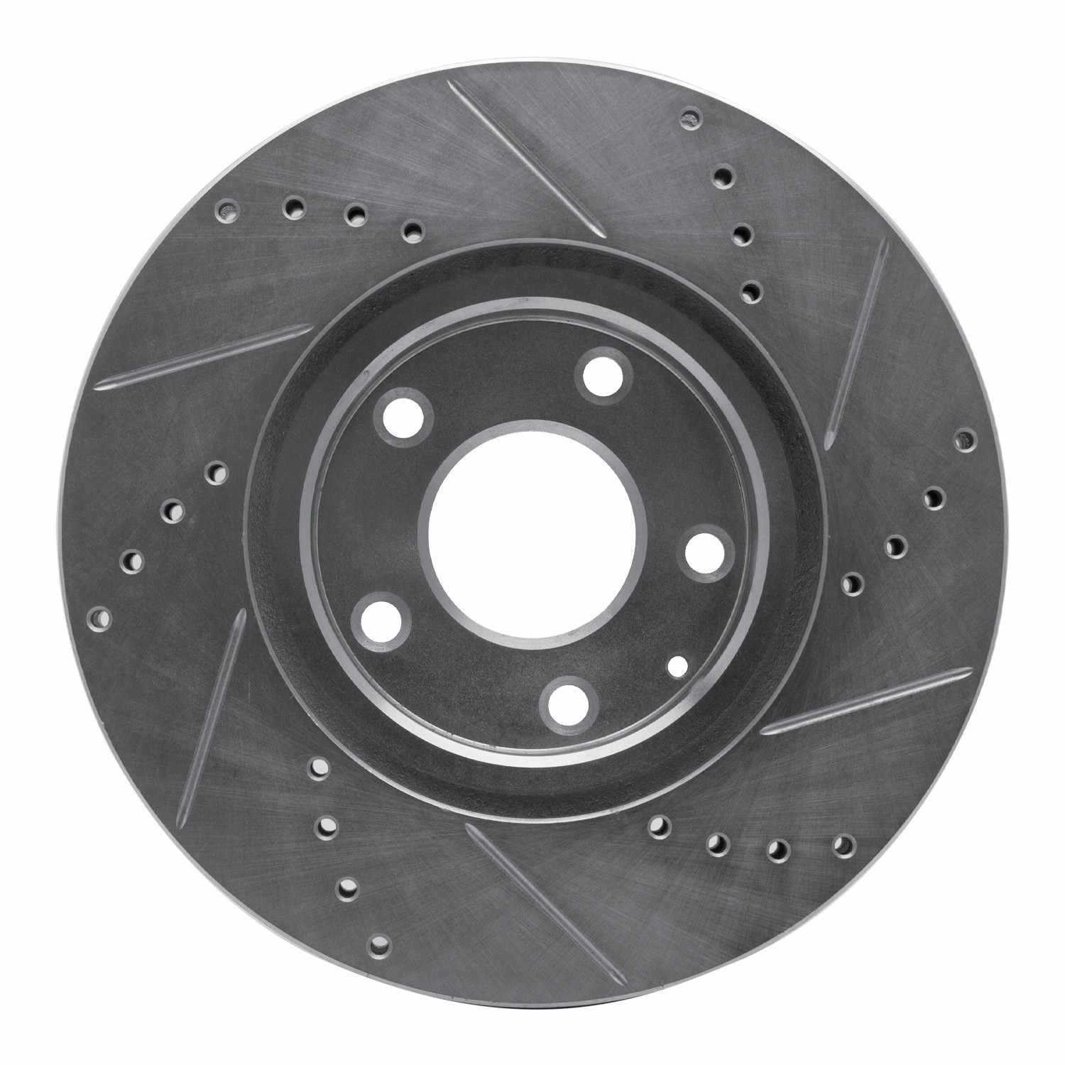R1 Concepts 13-15 Mazda 6 Front Left Drilled & Slotted Silver Brake Rotor - Image 2