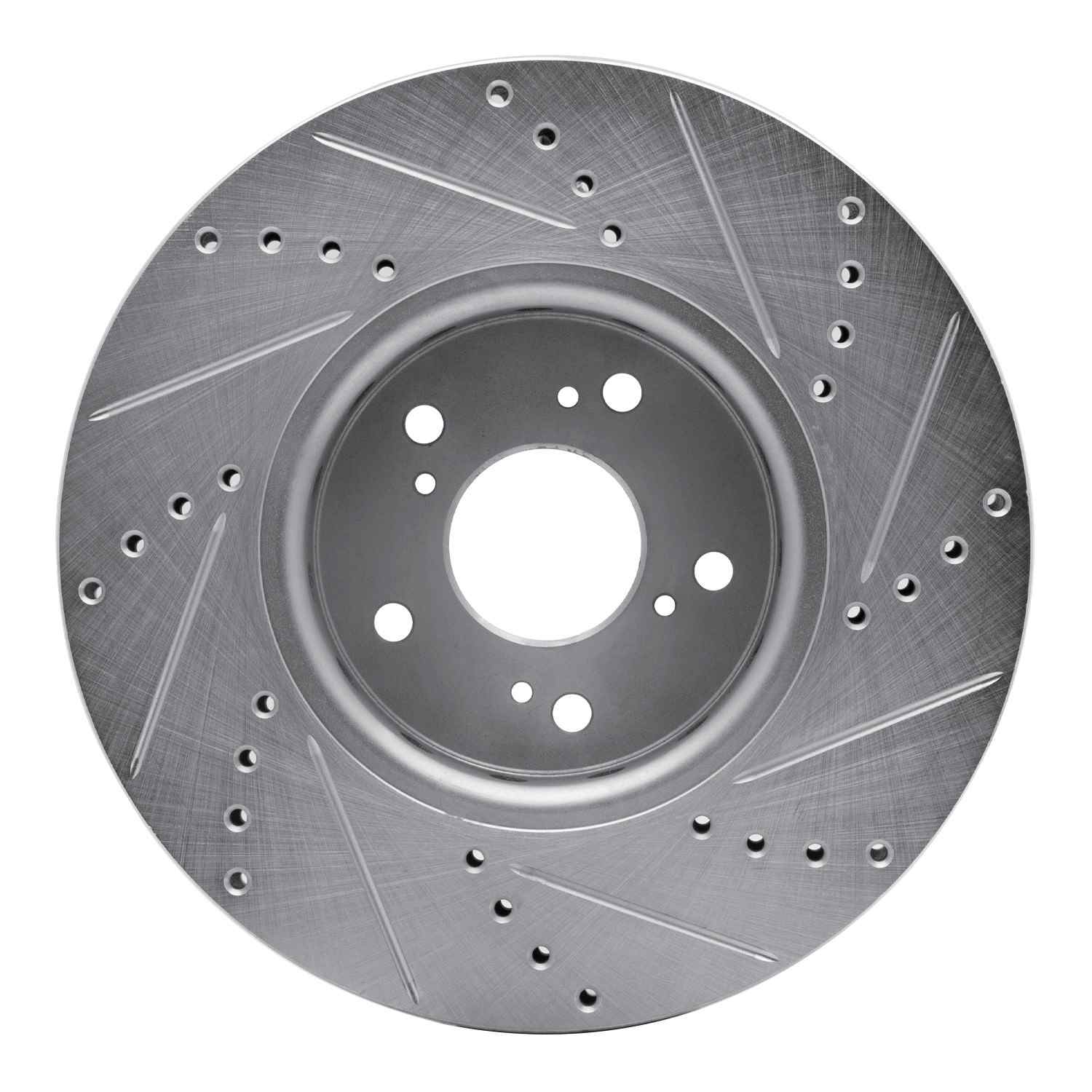 R1 Concepts 13-16 Acura Rdx Front Left Drilled & Slotted Silver Brake Rotor
