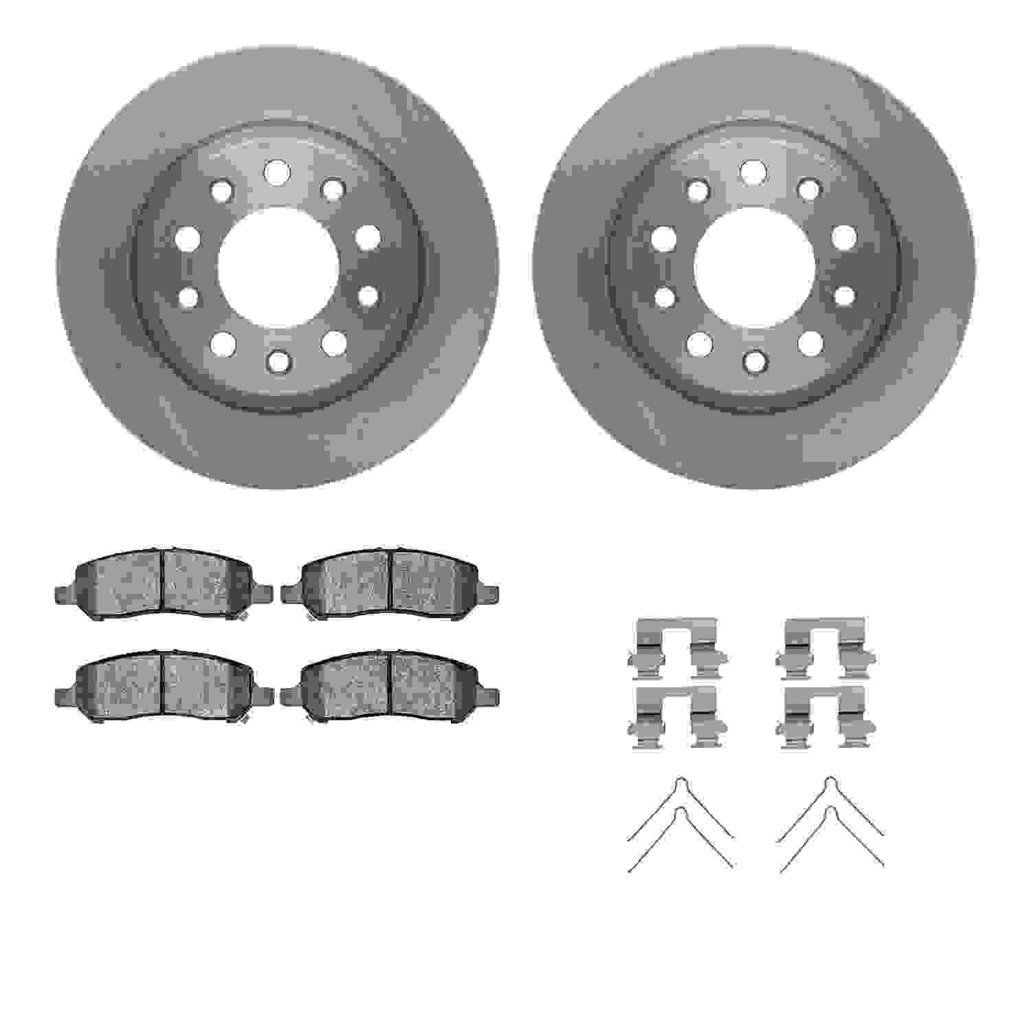 R1 Concepts 13-16 Dodge Dart Rear Brake Rotor Set w/Ceramic Pads and Hardware