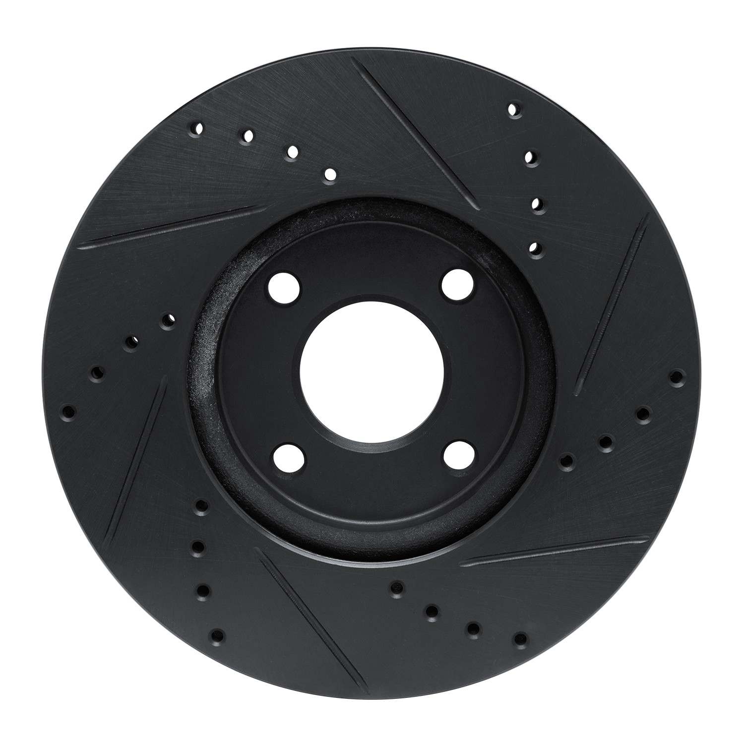 R1 Concepts 13-16 Ford Ecosport (Mexico) Front Left Drilled & Slotted Black Brake Rotor - Image 2
