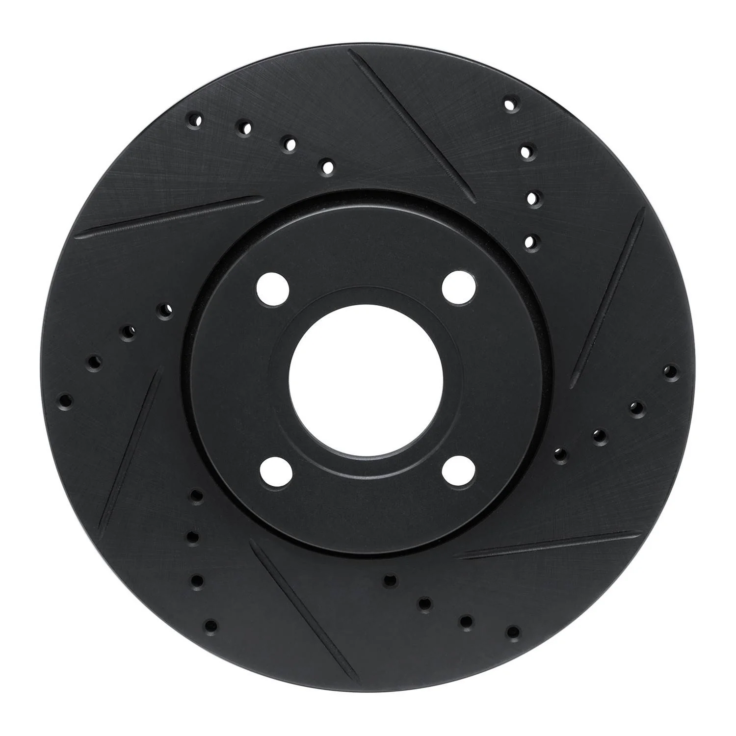 R1 Concepts 13-16 Ford Ecosport (Mexico) Front Right Drilled & Slotted Black Brake Rotor