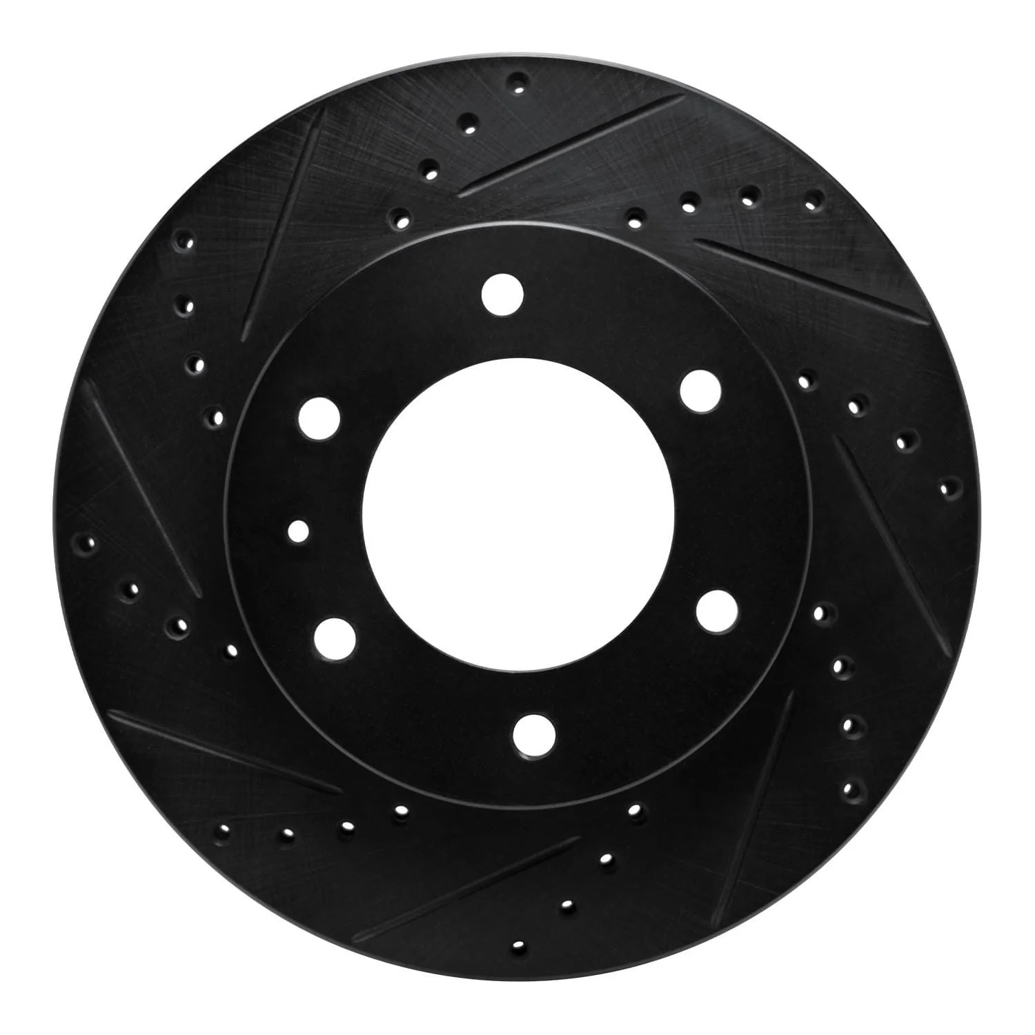 R1 Concepts 13-17 Ford Ranger (Mexico) Front Left Drilled & Slotted Black Brake Rotor