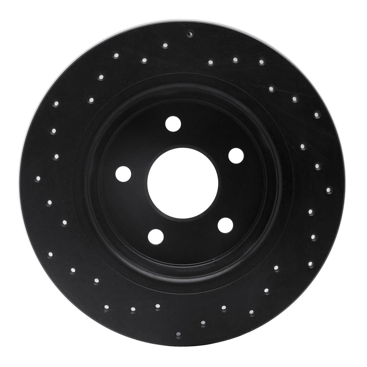 R1 Concepts 13-18 Ford C-Max Rear Right Drilled Black Brake Rotor - Image 2
