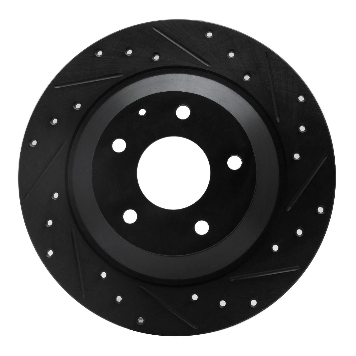 R1 Concepts 13-18 Mazda Cx-5 Rear Right Drilled & Slotted Black Brake Rotor