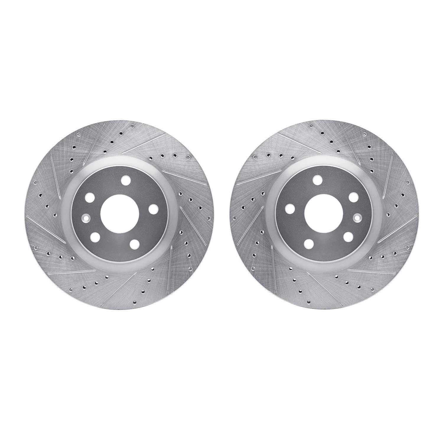 R1 Concepts 13-19 Buick Regal Front Drilled & Slotted Silver Brake Rotor Set