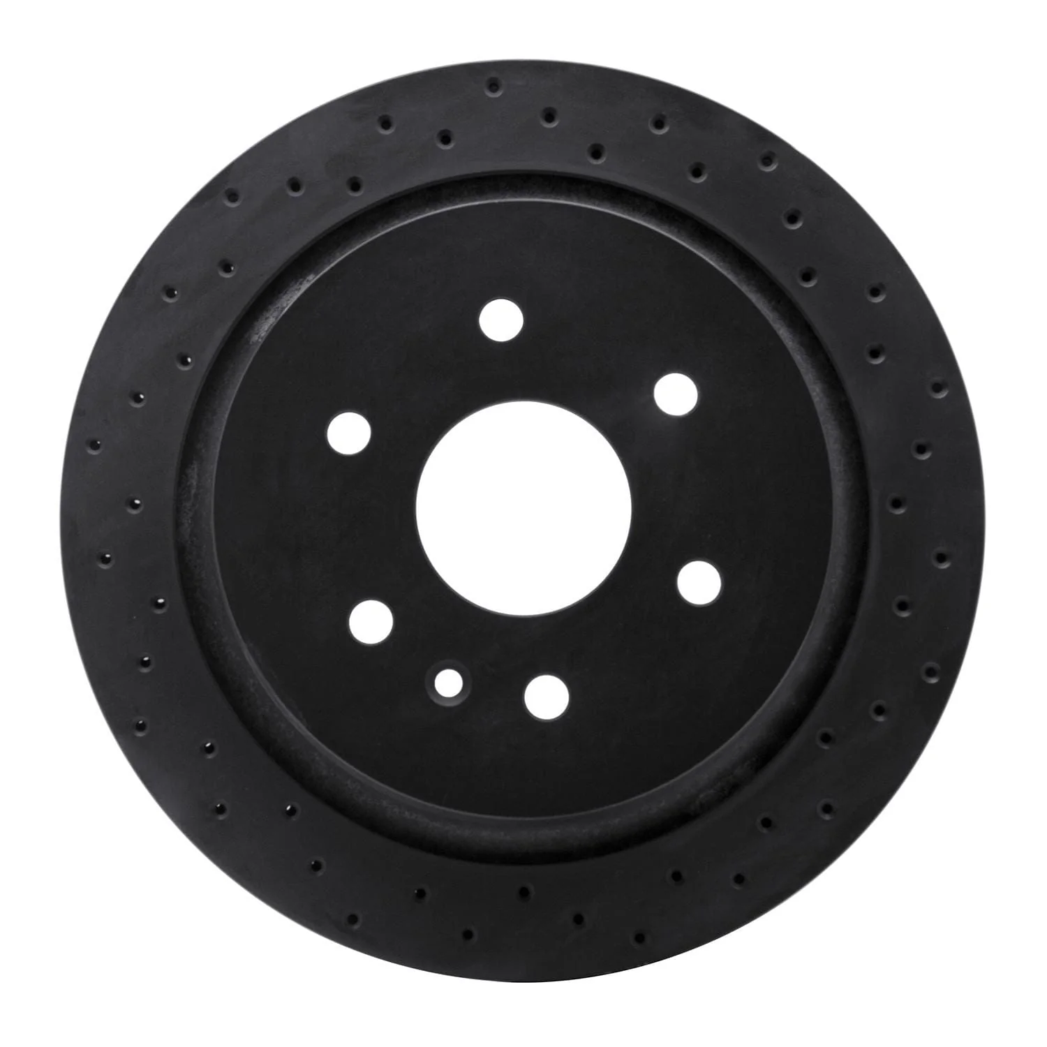 R1 Concepts 13-19 Cadillac XTS Rear Right Drilled Black Brake Rotor