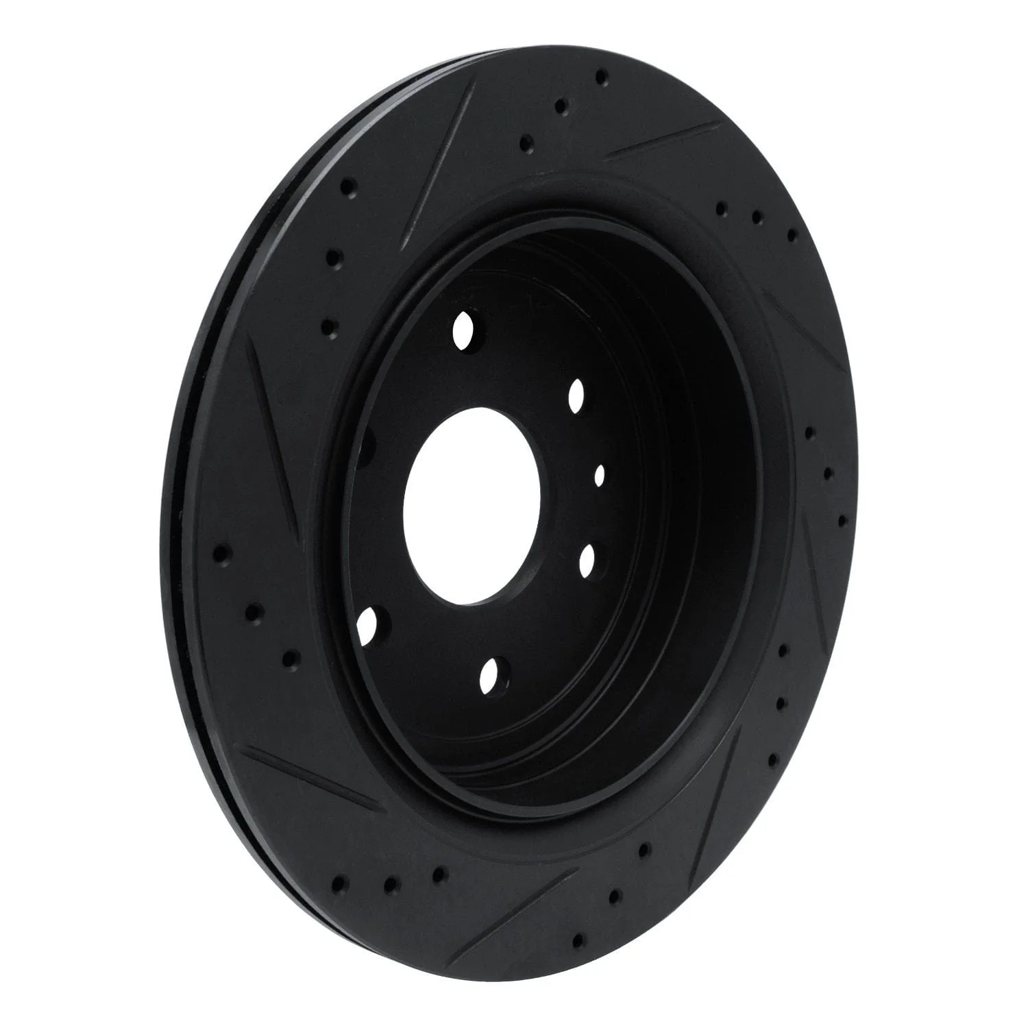 R1 Concepts 13-19 Cadillac XTS Rear Right Drilled & Slotted Black Brake Rotor - Image 2