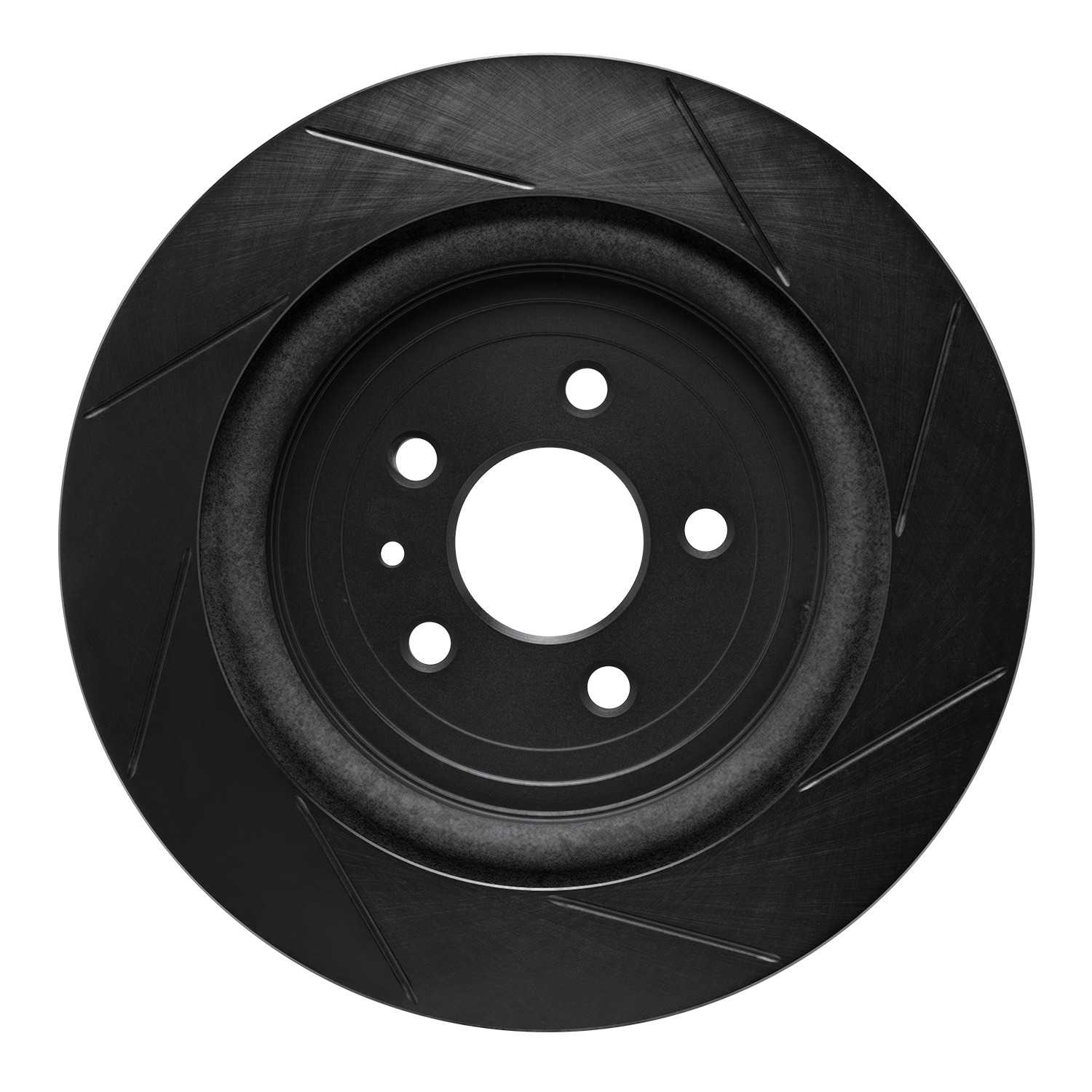 R1 Concepts 13-19 Ford Explorer (Excl Sport) Rear Left Slotted Black Brake Rotor - Image 2