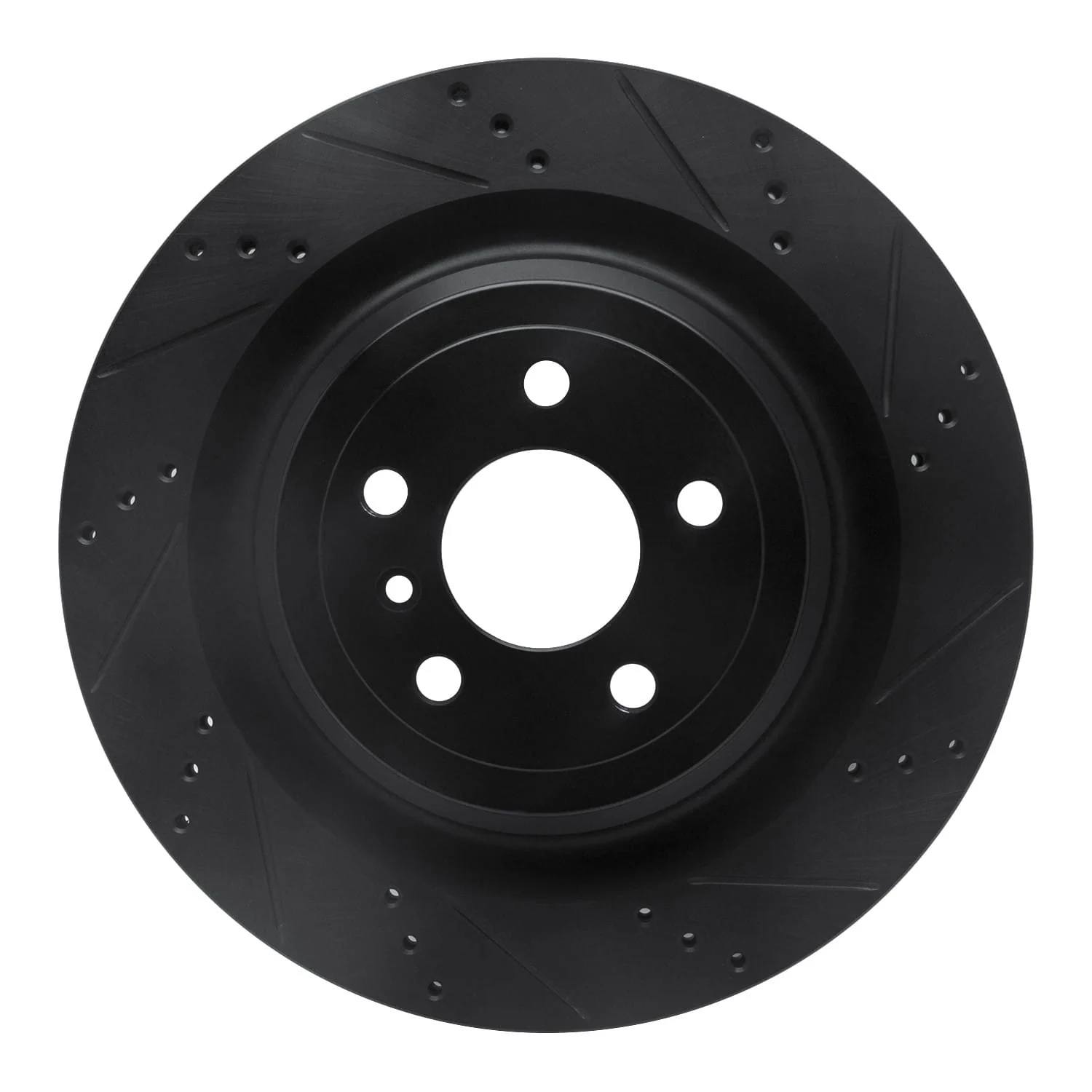 R1 Concepts 13-19 Mercedes-Benz GLS450 Rear Right Drilled & Slotted Black Brake Rotor