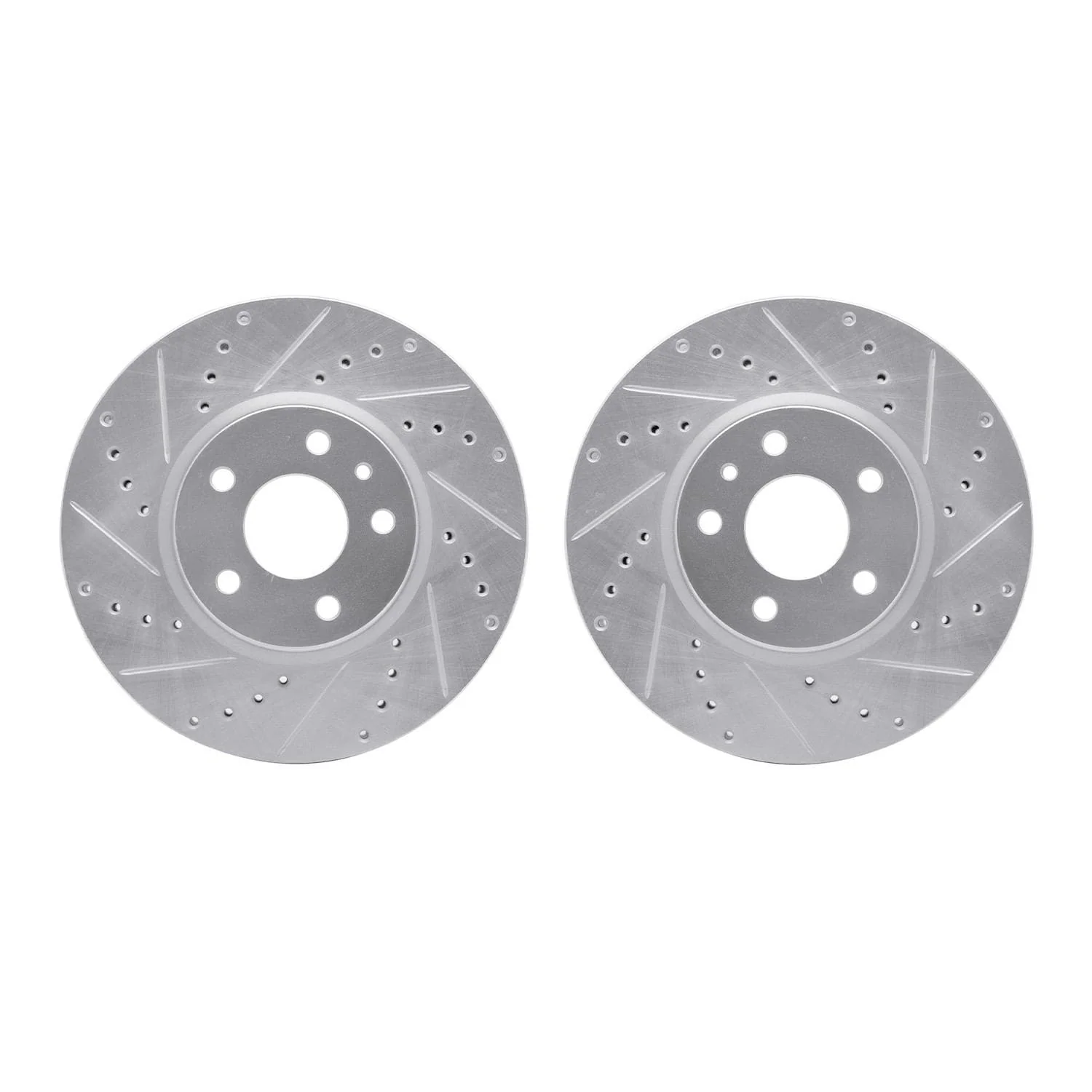 R1 Concepts 13-20 Ford FusIon Front Drilled & Slotted Silver Brake Rotor Set