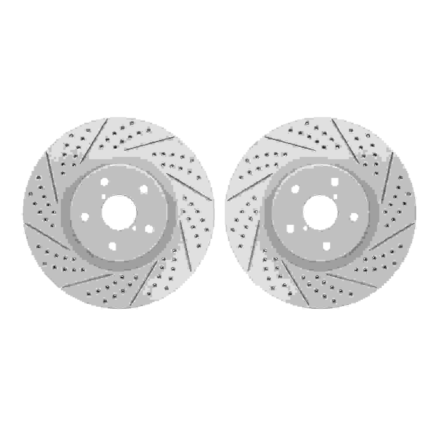 R1 Concepts 13-20 Subaru WRX Front Drilled & Slotted Carbon Coated Brake Rotor Set