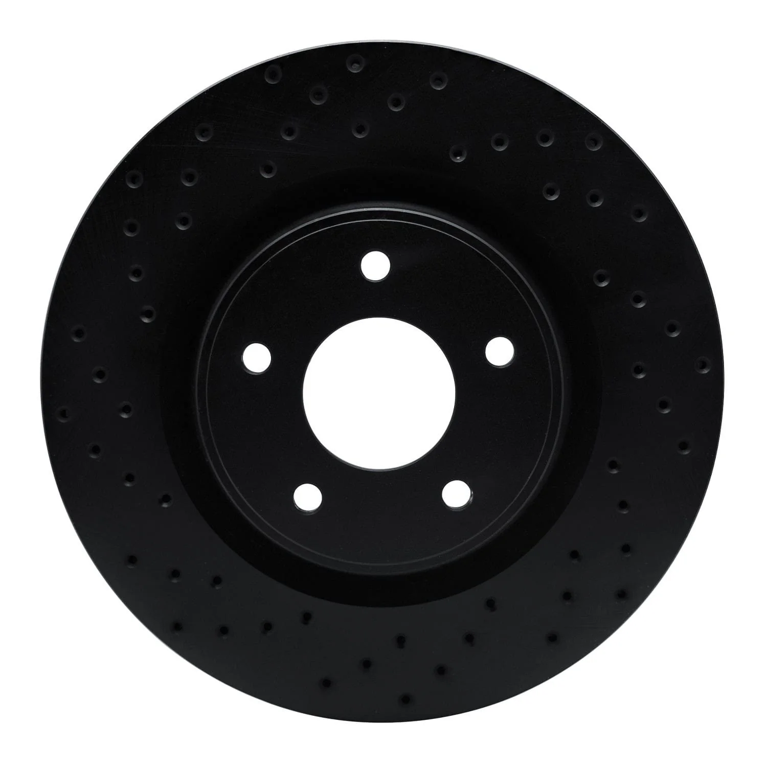 R1 Concepts 13-21 Infiniti JX35 Front Left Drilled Black Brake Rotor