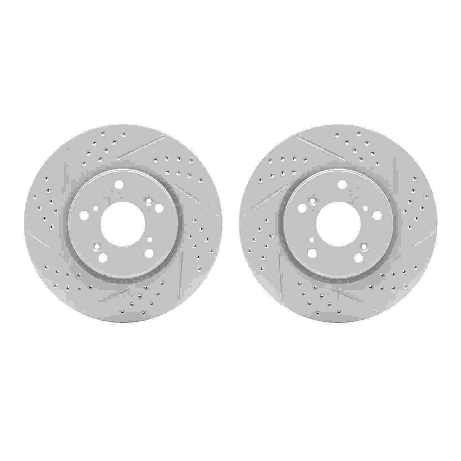 R1 Concepts 13-22 Honda Accord Front Drilled & Slotted Carbon Coated Brake Rotor Set