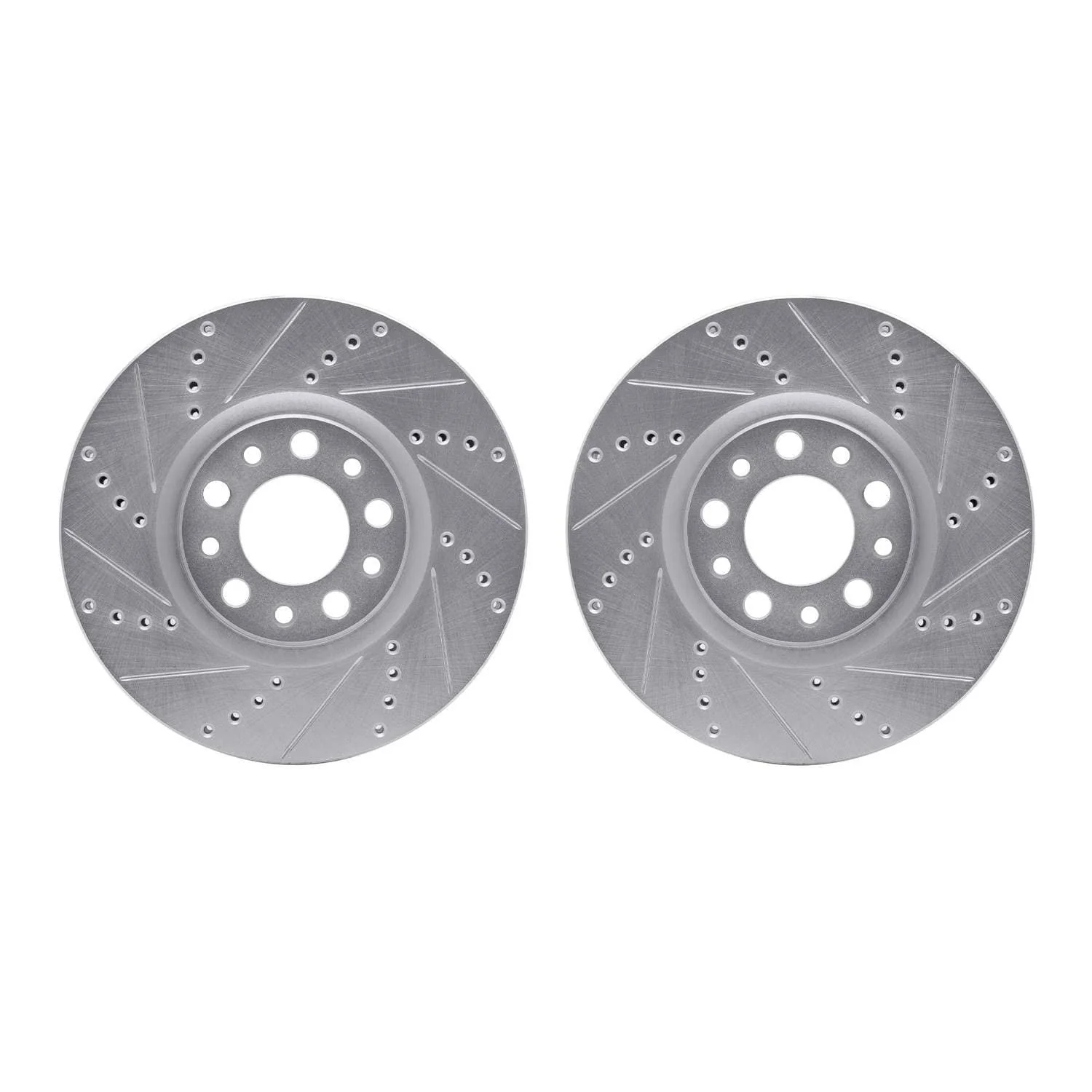 R1 Concepts 13-23 Chrysler 200 Front Drilled & Slotted Silver Brake Rotor Set
