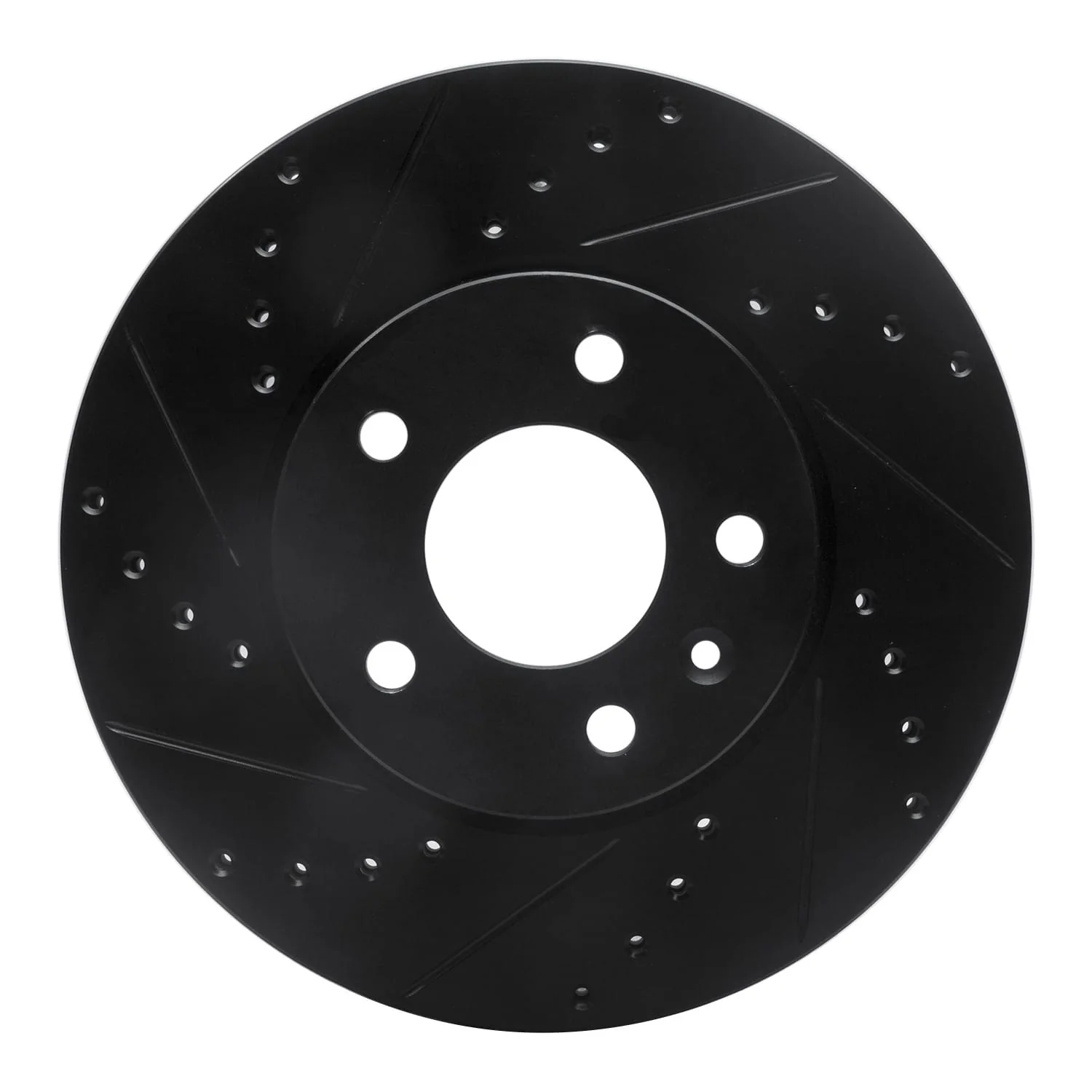 R1 Concepts 13-25 Cadillac ATS Front Left Drilled & Slotted Black Brake Rotor