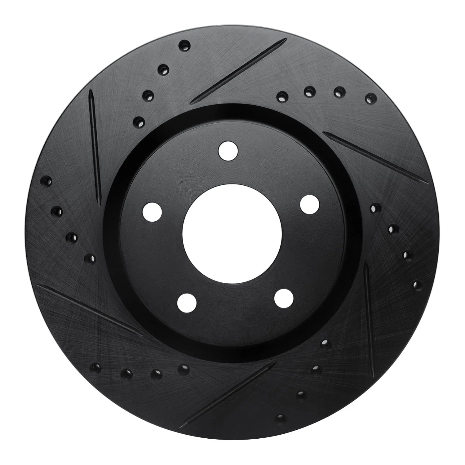 R1 Concepts 13-25 Nissan Altima Front Left Drilled & Slotted Black Brake Rotor