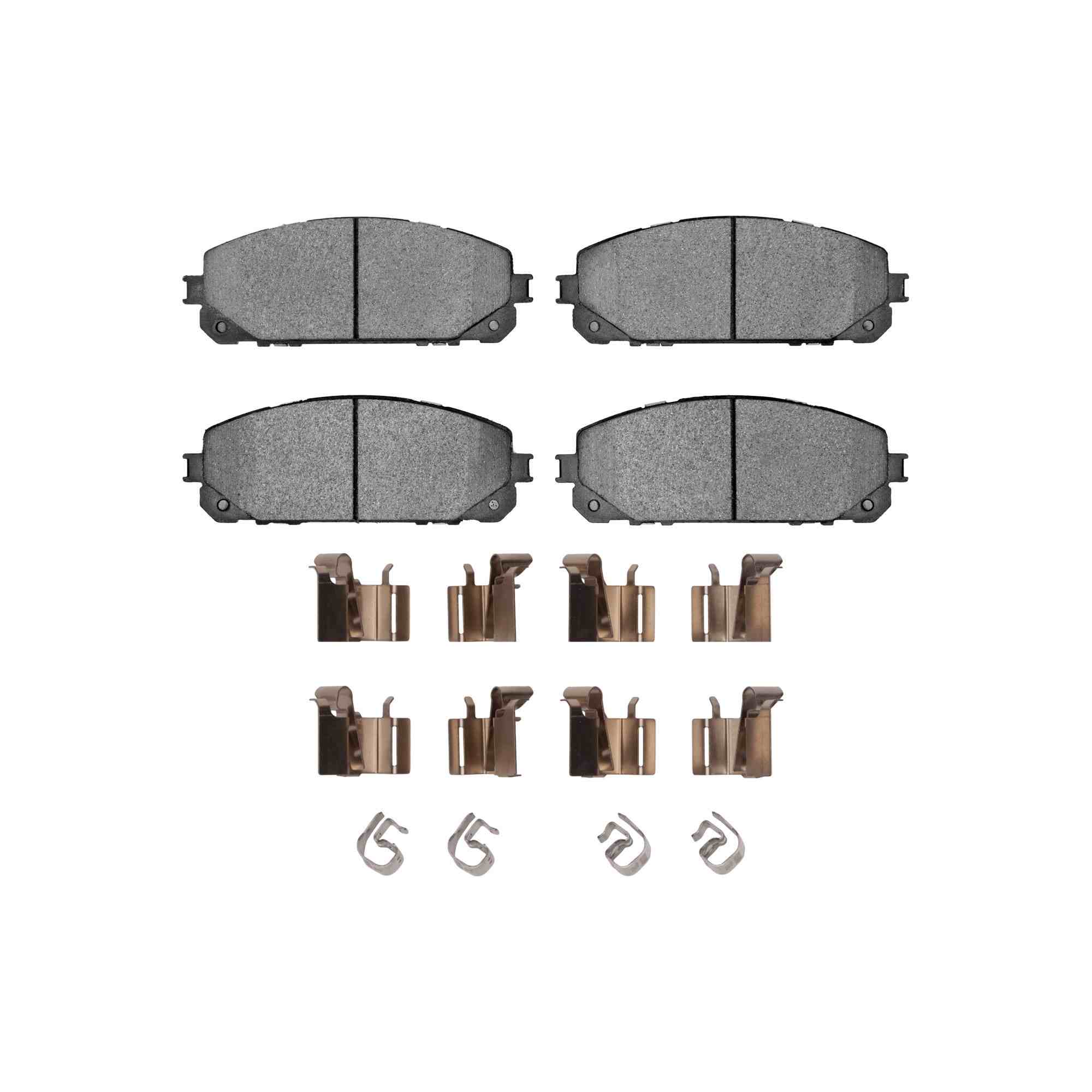 R1 Concepts 14-14 Jeep Cherokee Front Semi Met Brake Pads and Hardware Kit