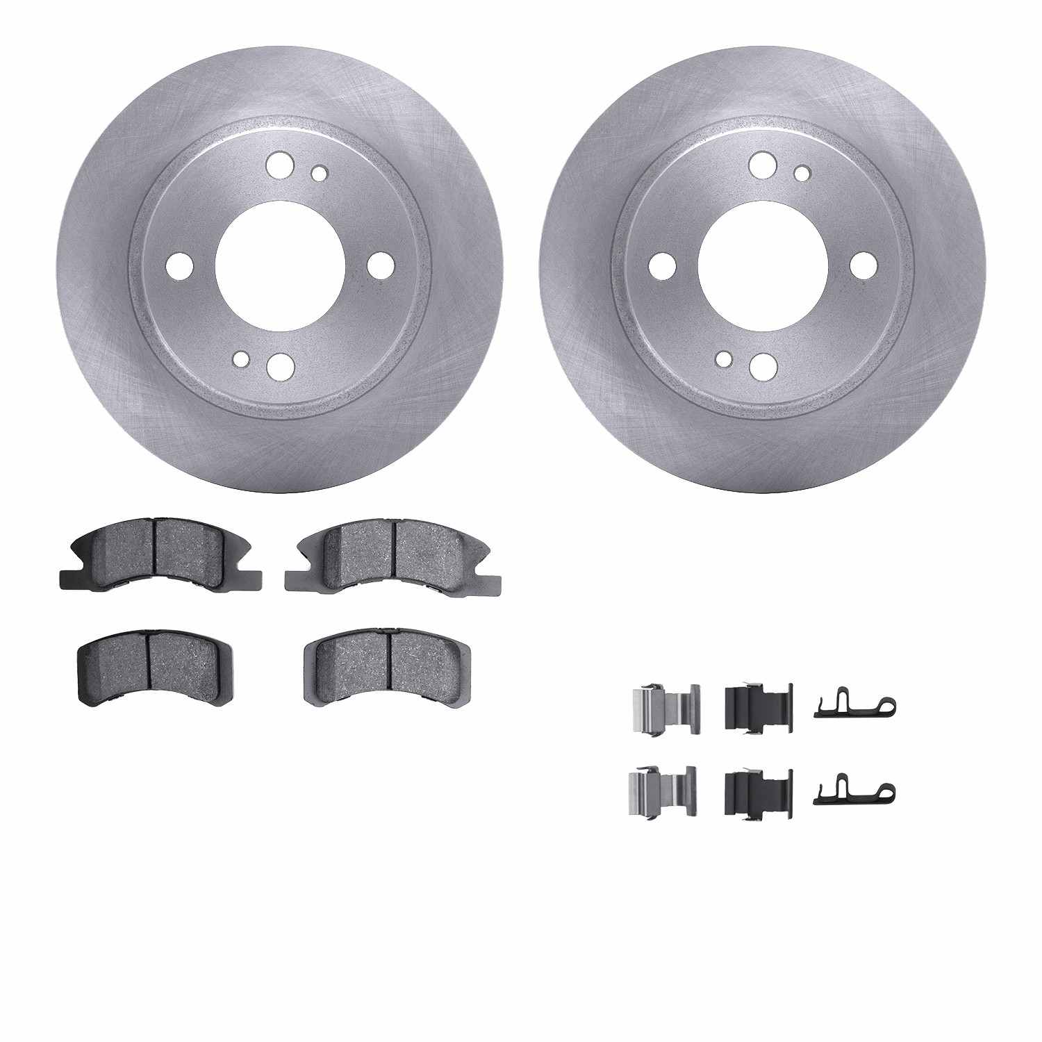 R1 Concepts 14-15 Mitsubishi Mirage Front Brake Rotor Set w/Optimum OE Pads and Hardware
