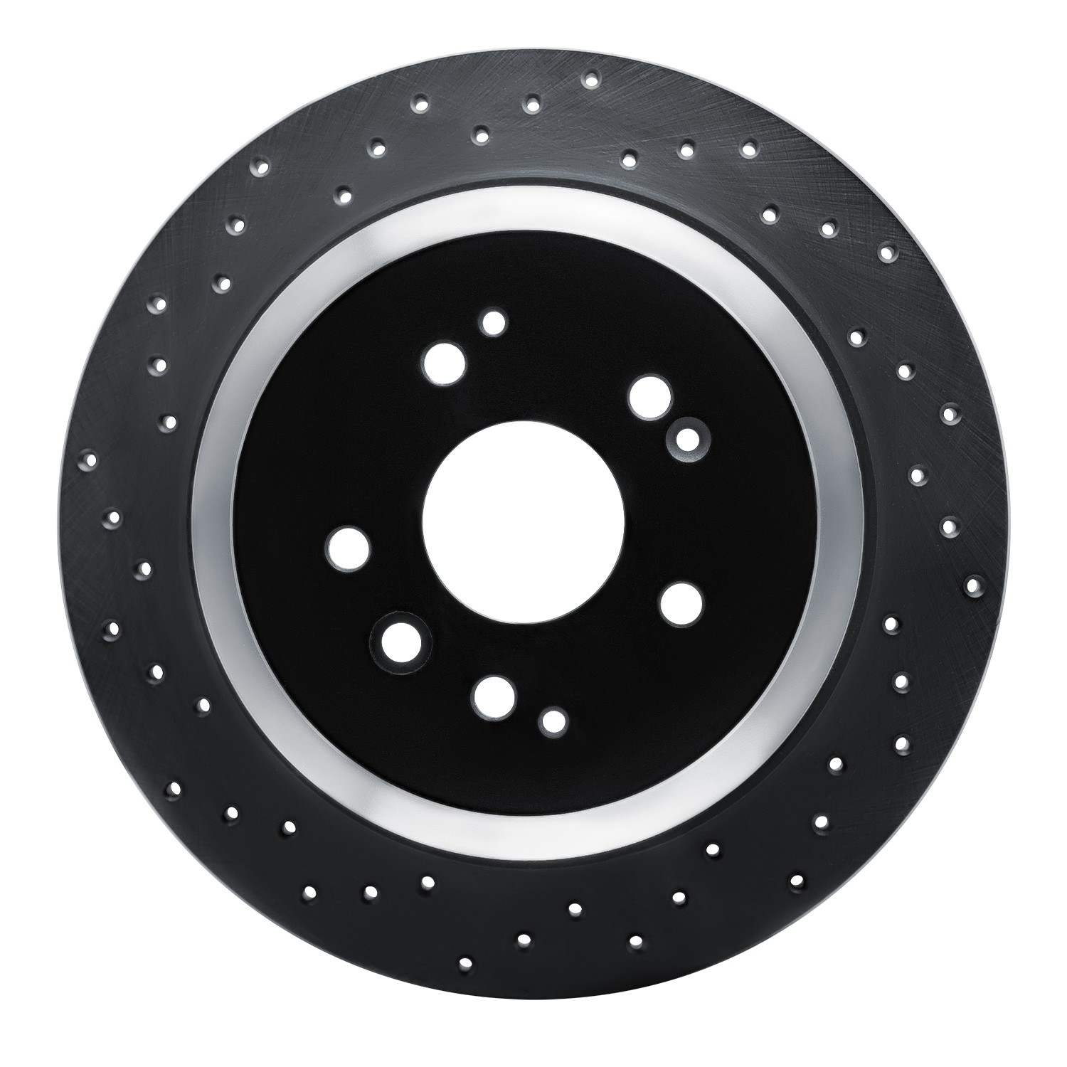 R1 Concepts 14-16 Acura MDX Rear Left Drilled Black Brake Rotor