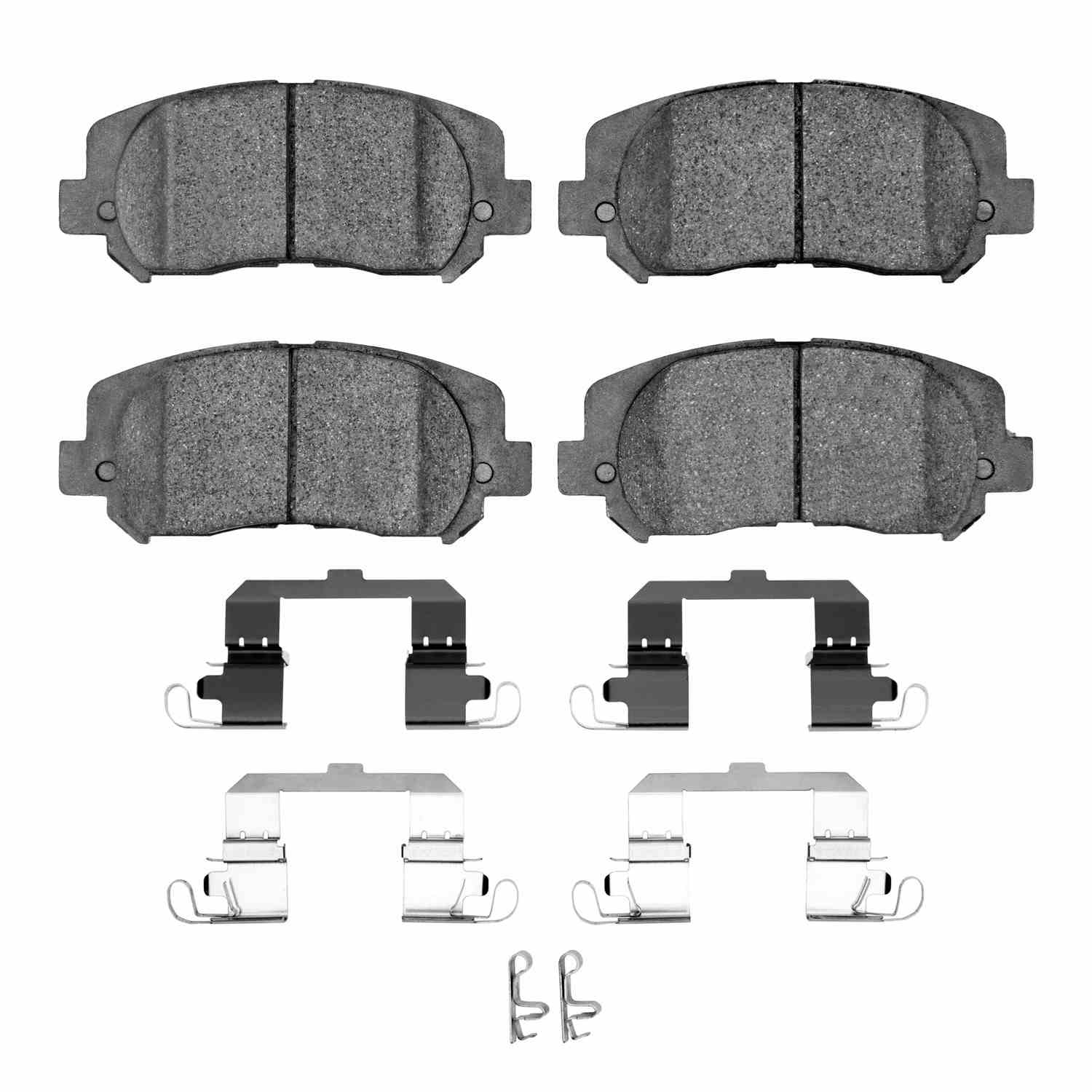 R1 Concepts 14-17 Jeep Cherokee Front Semi Met Brake Pads and Hardware Kit