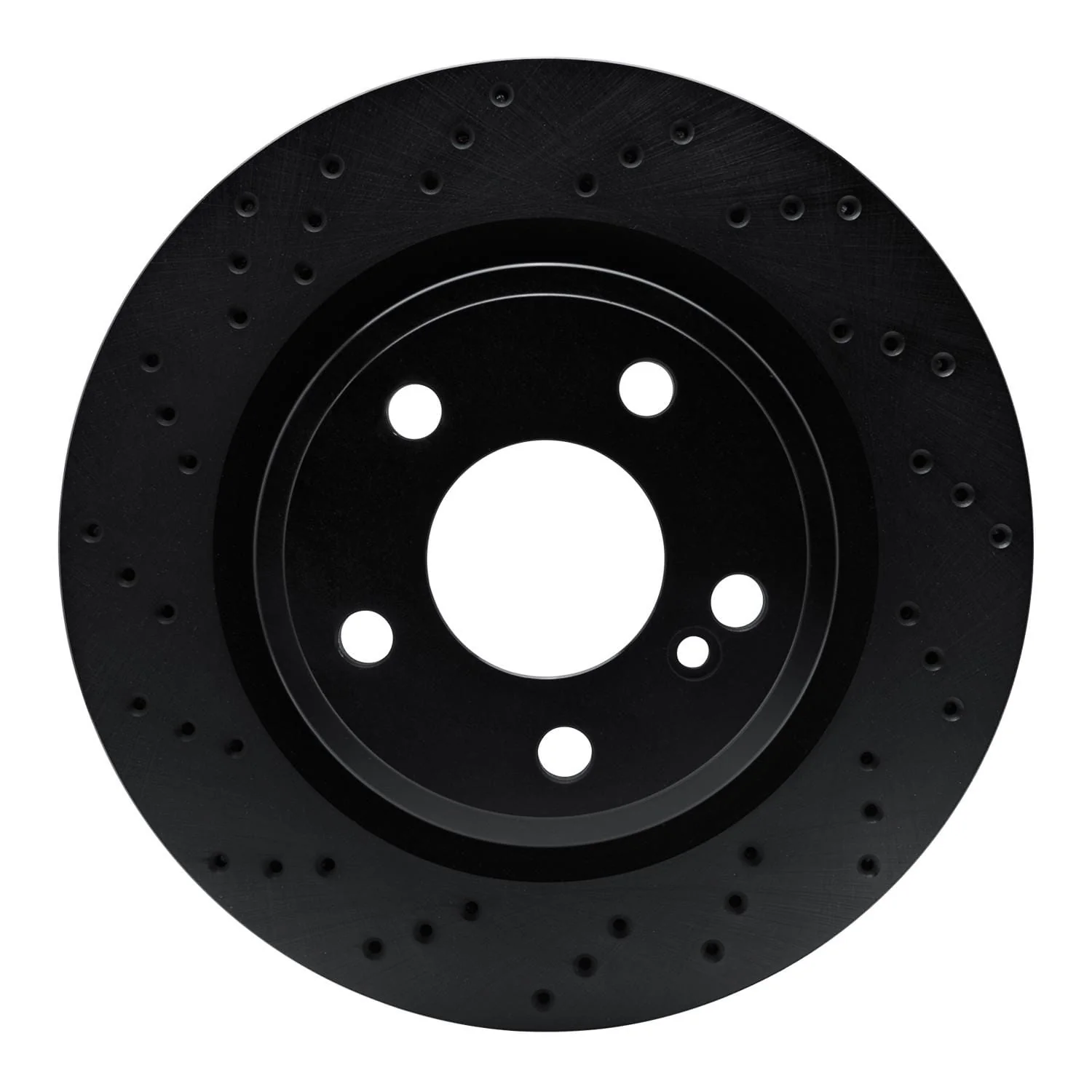 R1 Concepts 14-19 Mercedes-Benz CLA250 Rear Left Drilled Black Brake Rotor