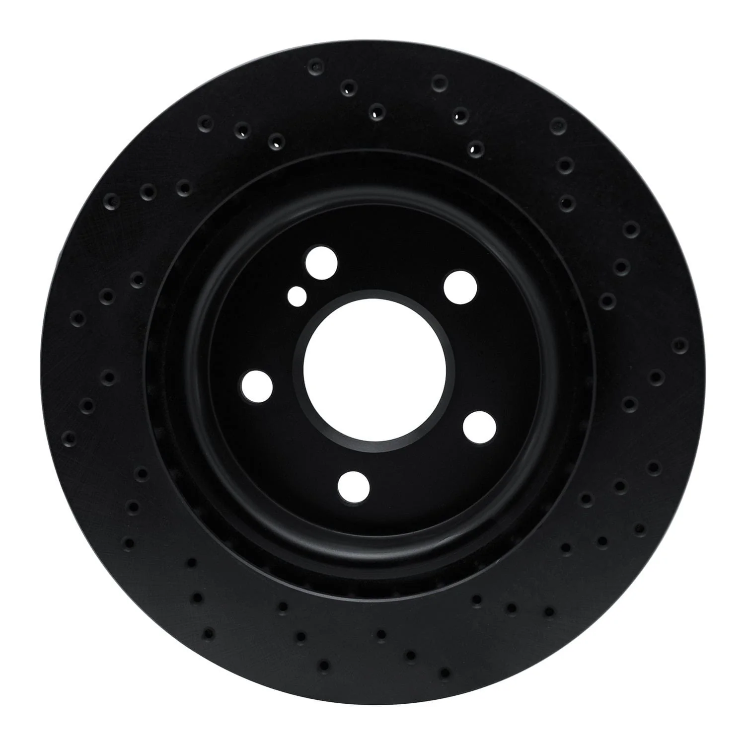 R1 Concepts 14-19 Mercedes-Benz CLA250 Rear Left Drilled Black Brake Rotor - Image 2
