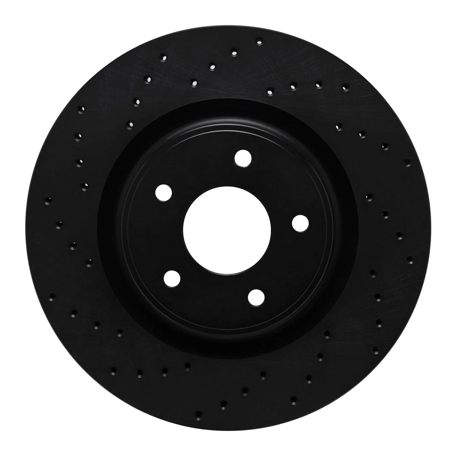 R1 Concepts 14-19 Nissan Rogue Hybrid Front Left Drilled Black Brake Rotor