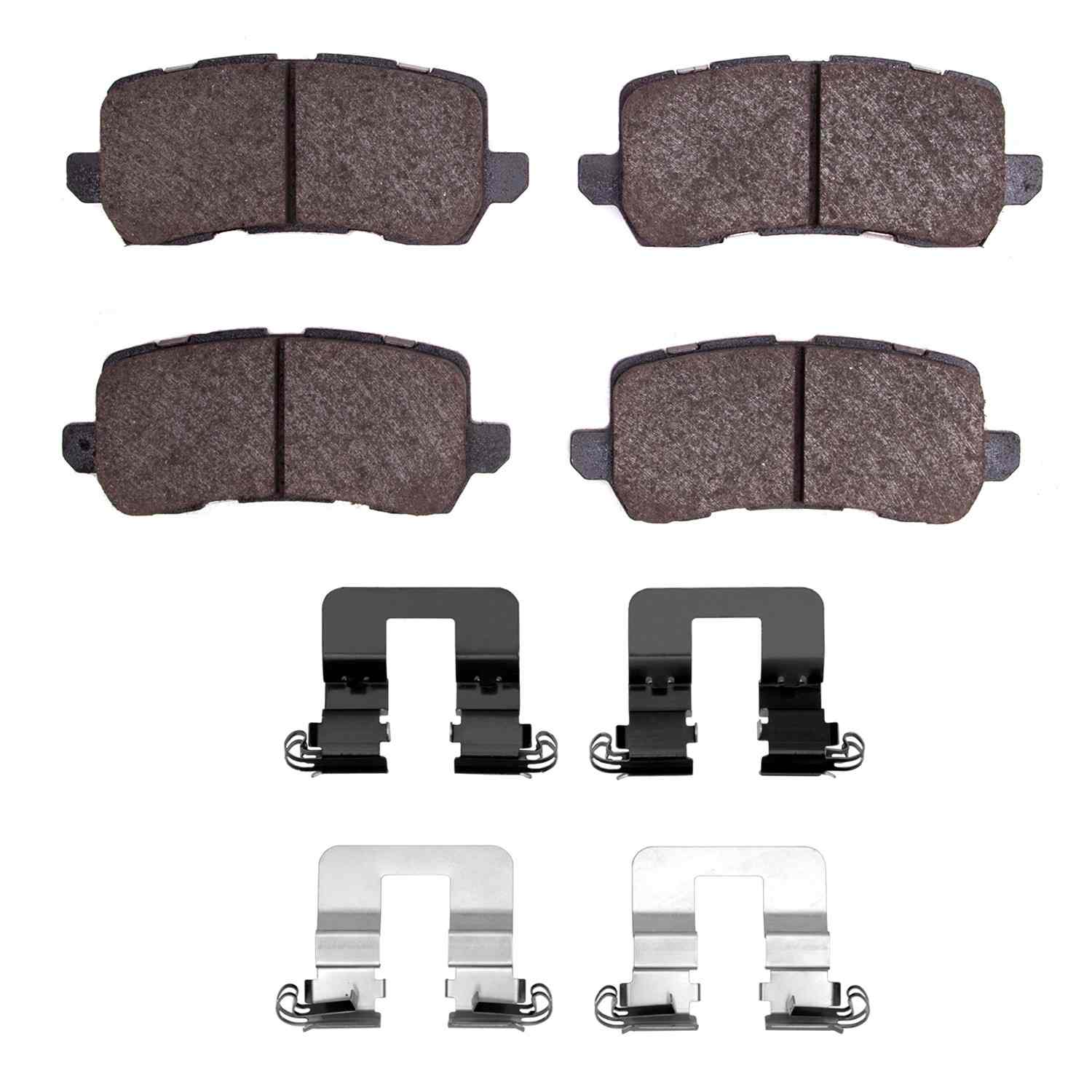 R1 Concepts 14-20 Acura Rlx Rear Semi Met Brake Pads and Hardware Kit
