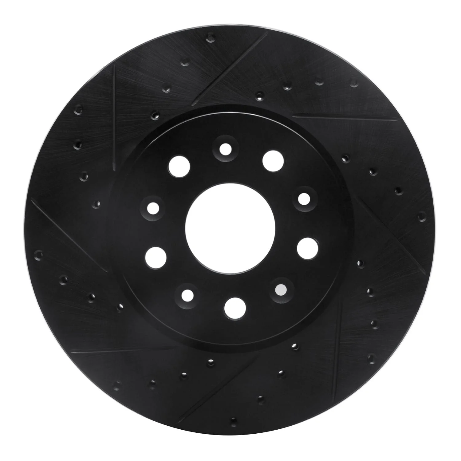 R1 Concepts 14-20 Cadillac CTS Front Left Drilled & Slotted Black Brake Rotor