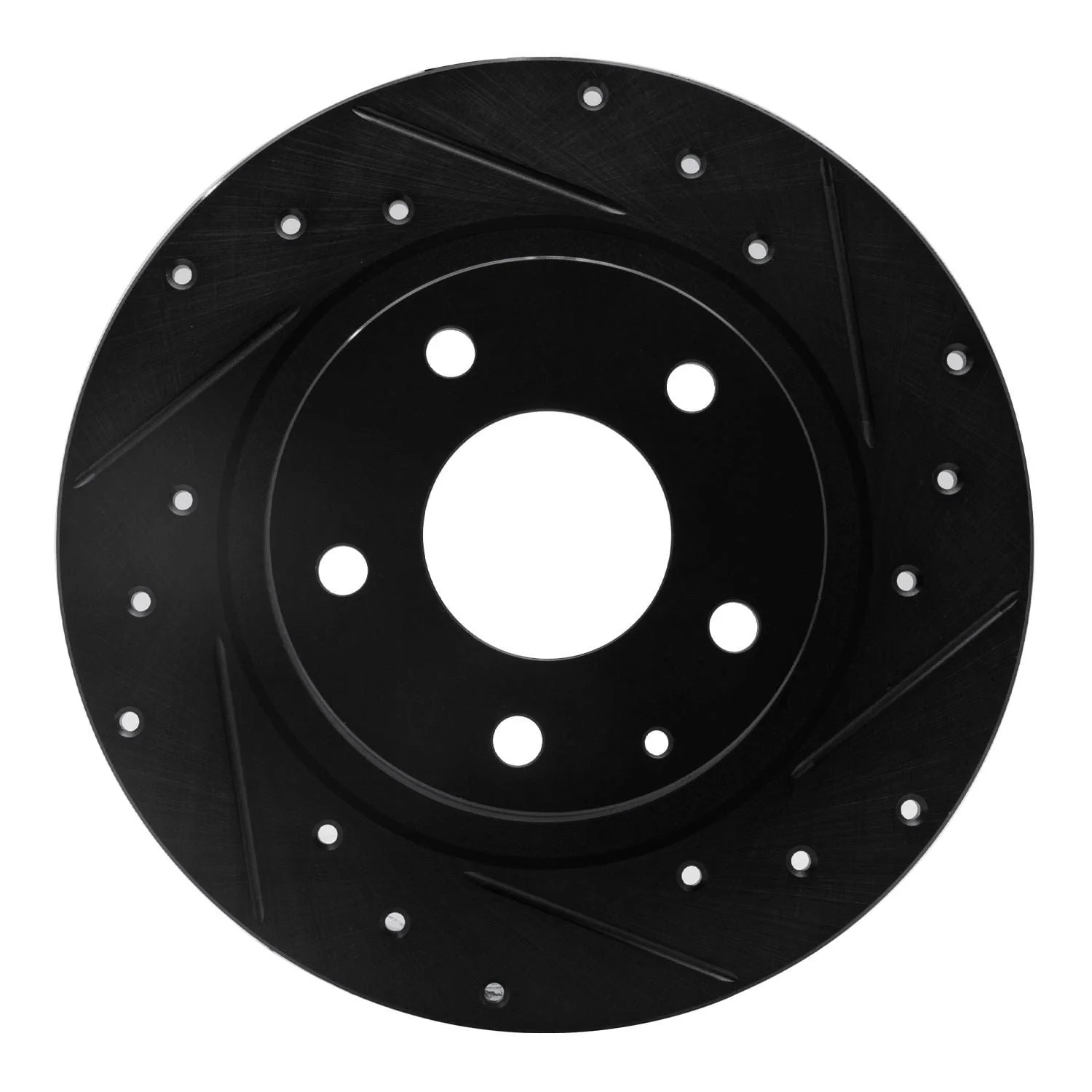 R1 Concepts 14-21 Mazda 6 Rear Right Drilled & Slotted Black Brake Rotor