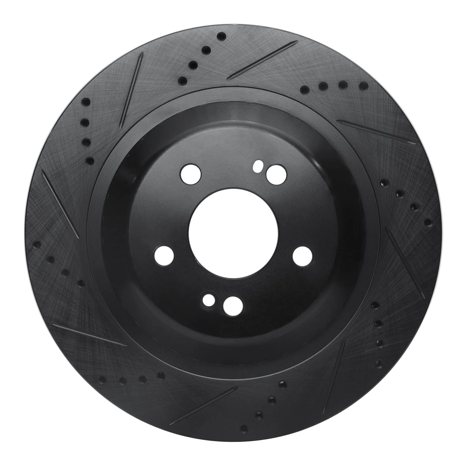 R1 Concepts 14-21 Mercedes-Benz Maybach S560 Rear Left Drilled & Slotted Black Brake Rotor