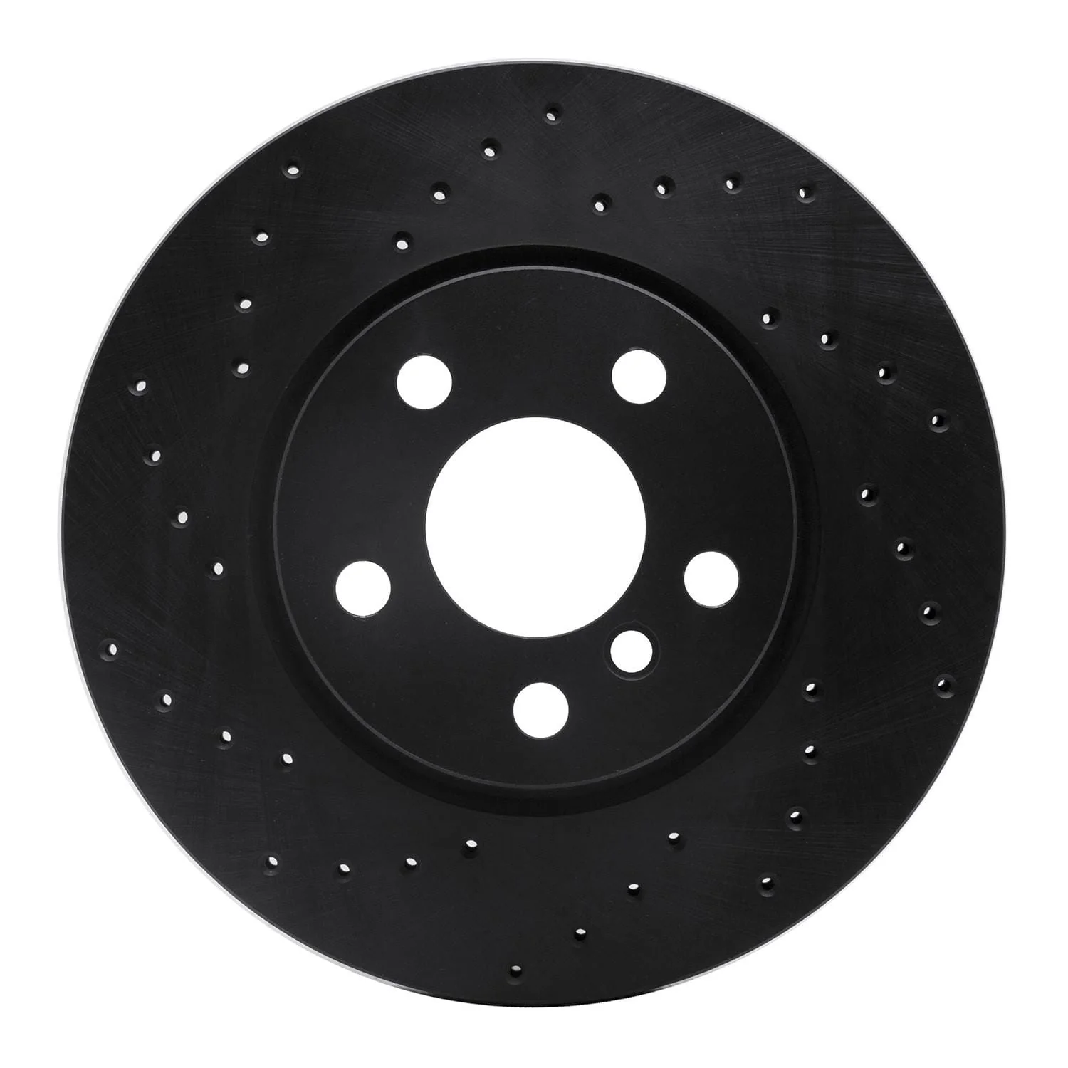 R1 Concepts 14-21 Mini Cooper (Excl Clubman) Front Left Drilled Black Brake Rotor