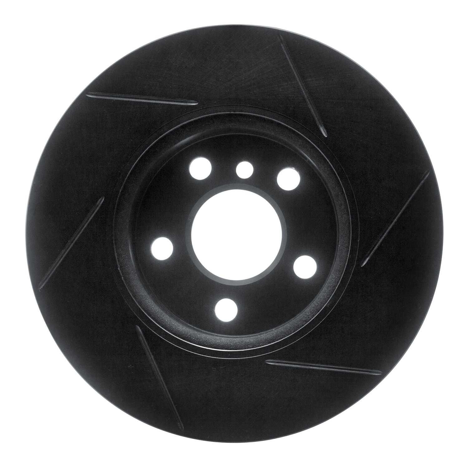 R1 Concepts 14-21 Mini Cooper (Excl Clubman) Front Left Slotted Black Brake Rotor - Image 2