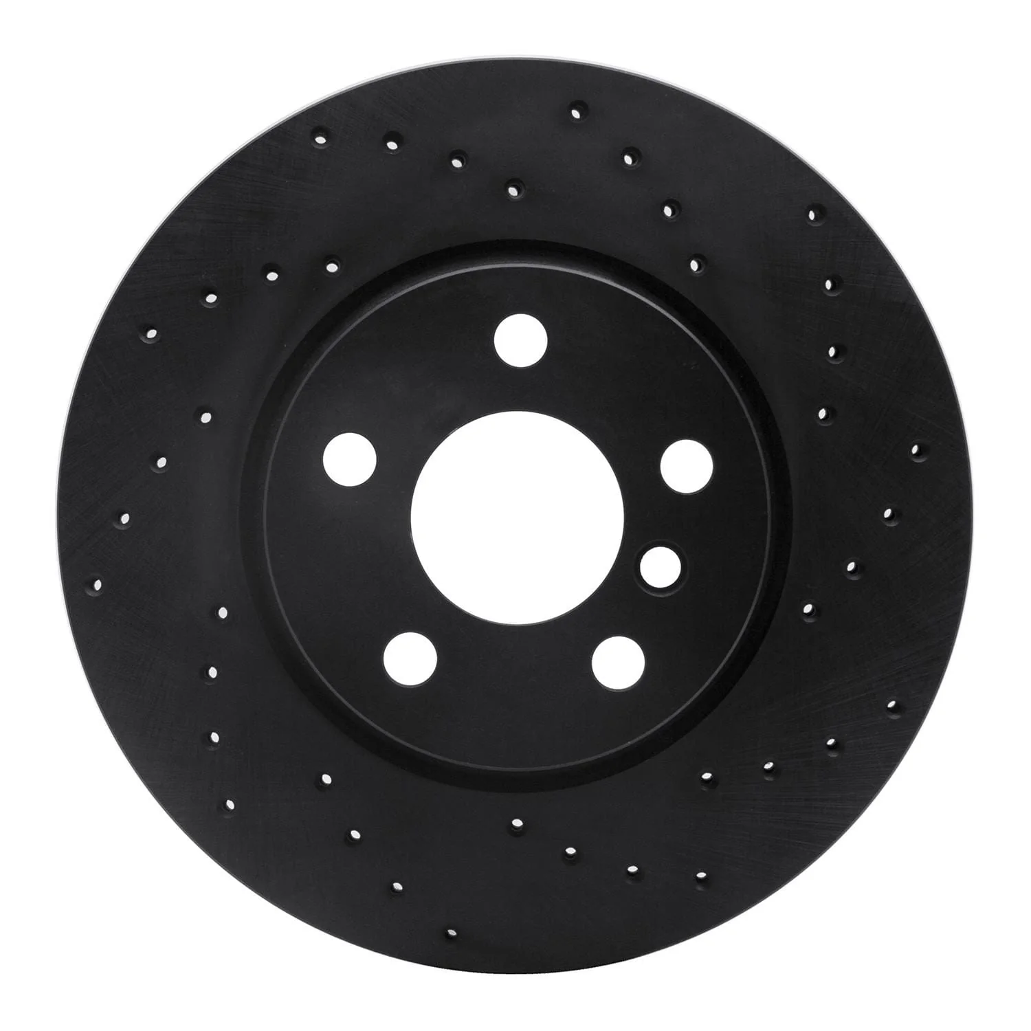 R1 Concepts 14-21 Mini Cooper (Excl Clubman) Front Right Drilled Black Brake Rotor