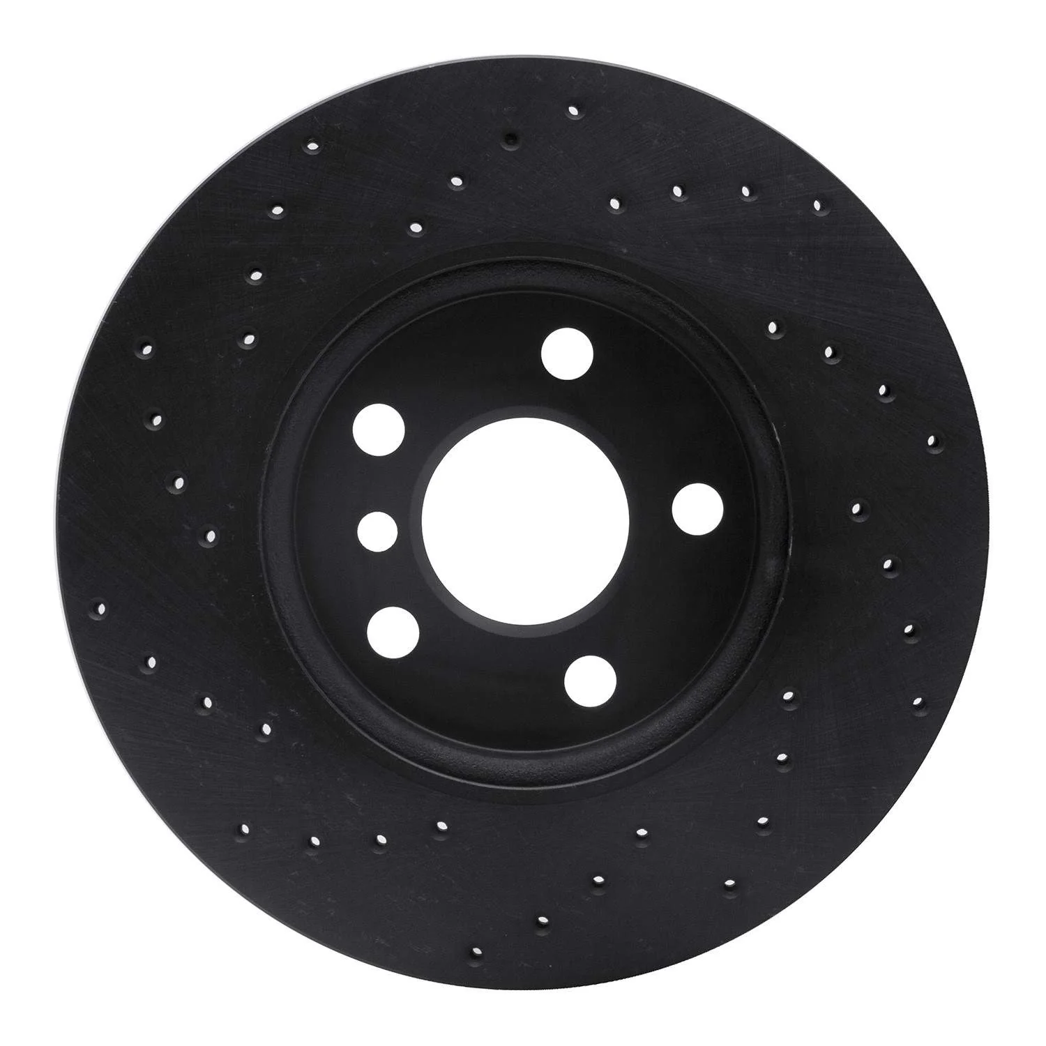 R1 Concepts 14-21 Mini Cooper (Excl Clubman) Front Right Drilled Black Brake Rotor - Image 2