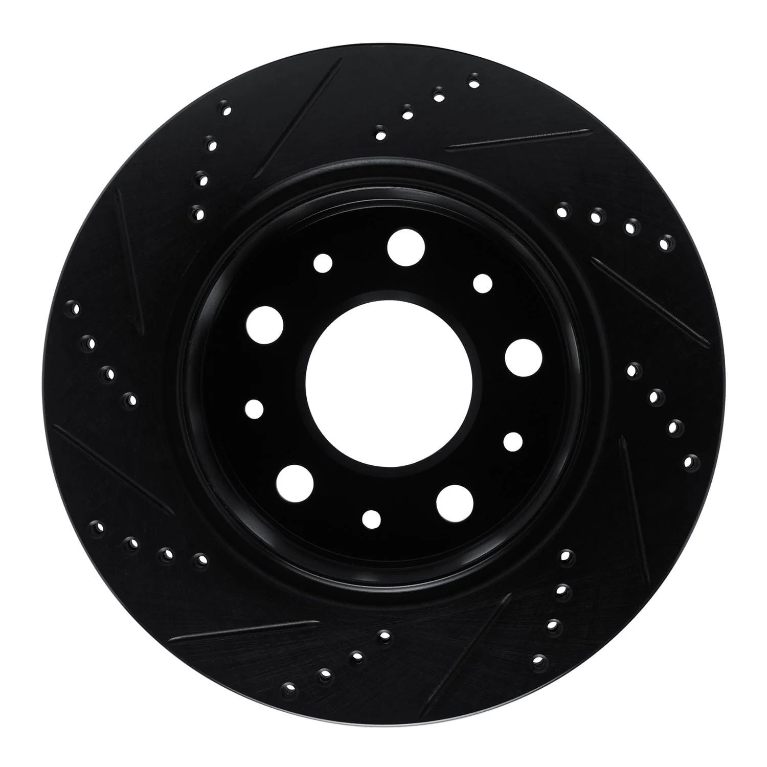 R1 Concepts 14-21 Ram Promaster 2500 Rear Right Drilled & Slotted Black Brake Rotor - Image 2