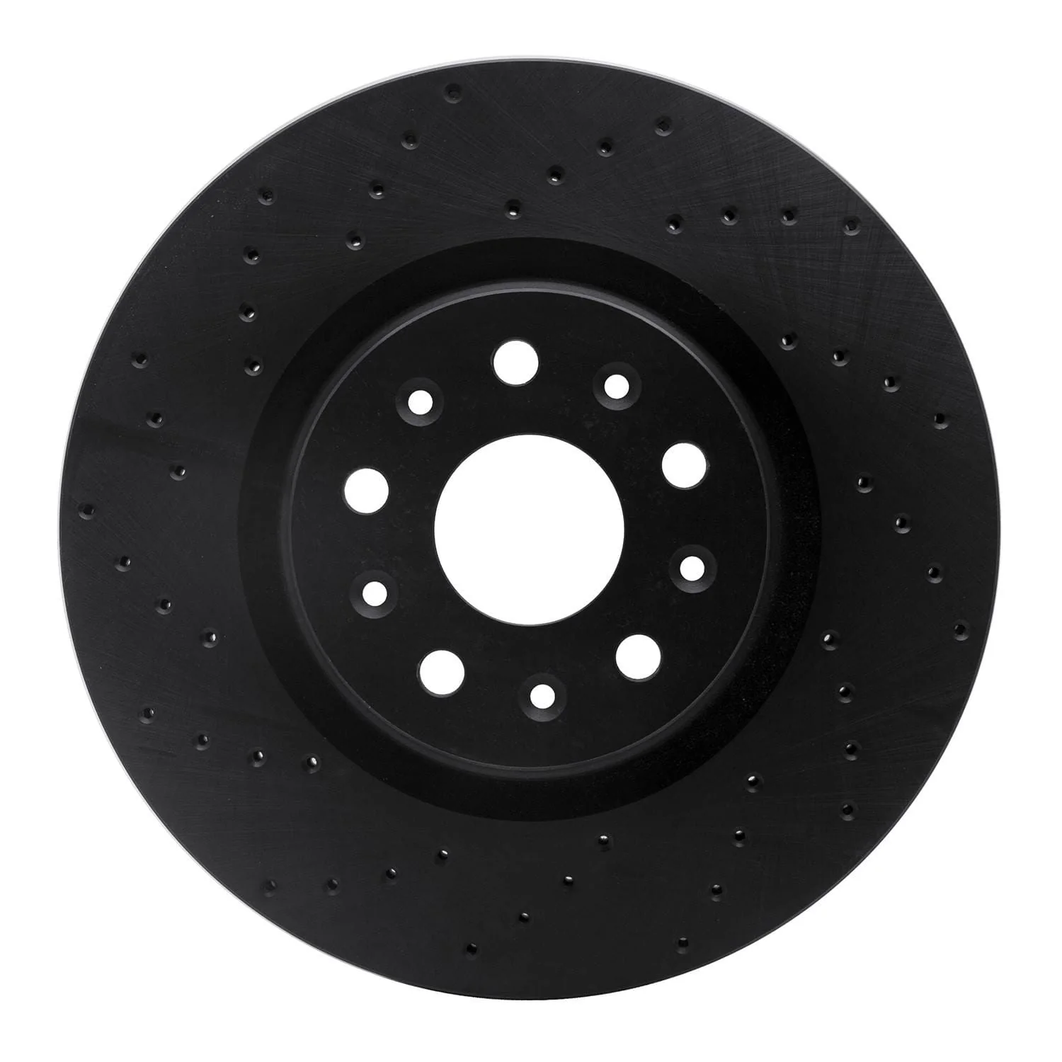R1 Concepts 14-22 Chevrolet Camaro Front Left Drilled Black Brake Rotor