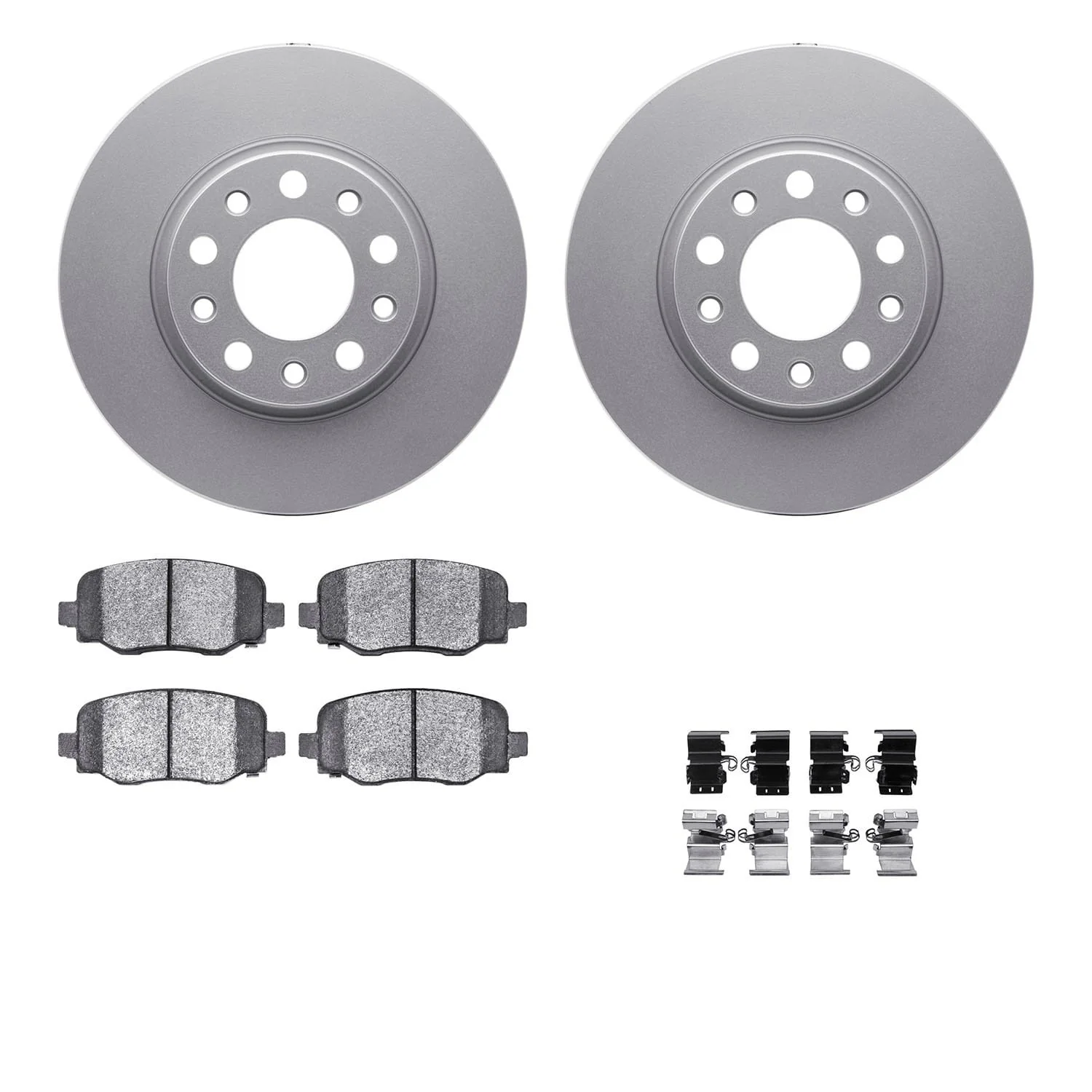 R1 Concepts 14-22 Chrysler 200 Rear Carbon Coated Brake Rotor Set w/Off-Road/Tow Brake Pads and Hardware