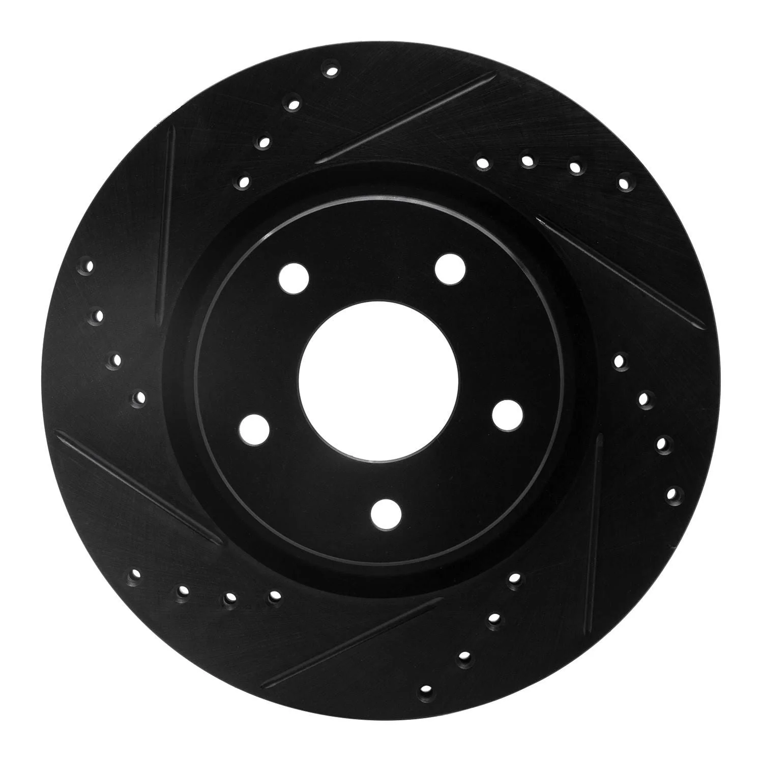 R1 Concepts 14-23 Nissan X-Trail (Mexico) Front Left Drilled & Slotted Black Brake Rotor