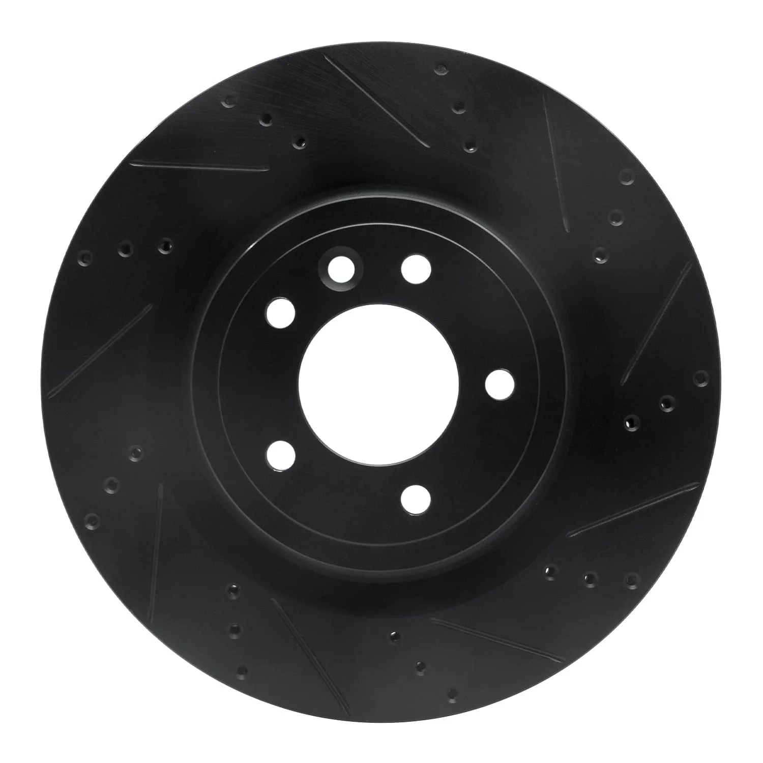 R1 Concepts 14-24 Land Rover Range Rover Sport Rear Right Drilled & Slotted Black Brake Rotor
