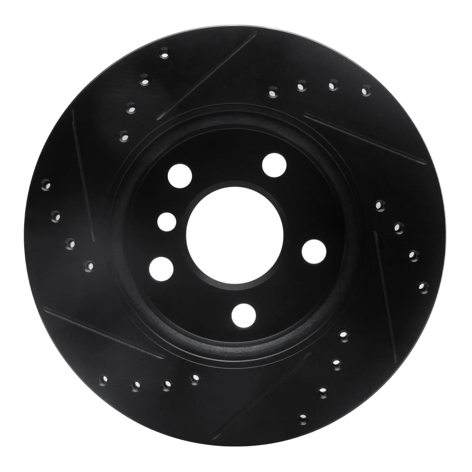 R1 Concepts 14-24 Mini Cooper (Excl Clubman) Front Right Drilled & Slotted Black Brake Rotor - Image 2
