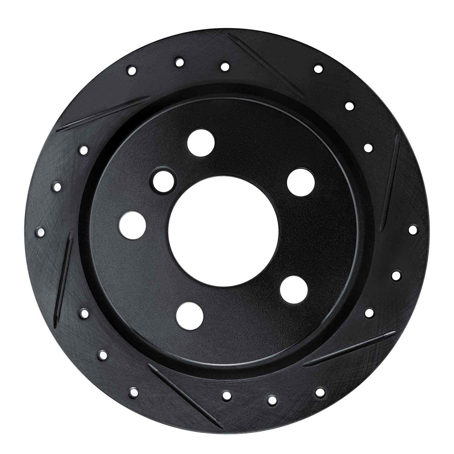 R1 Concepts 14-24 Mini Cooper (Excl Clubman) Rear Right Drilled & Slotted Black Brake Rotor