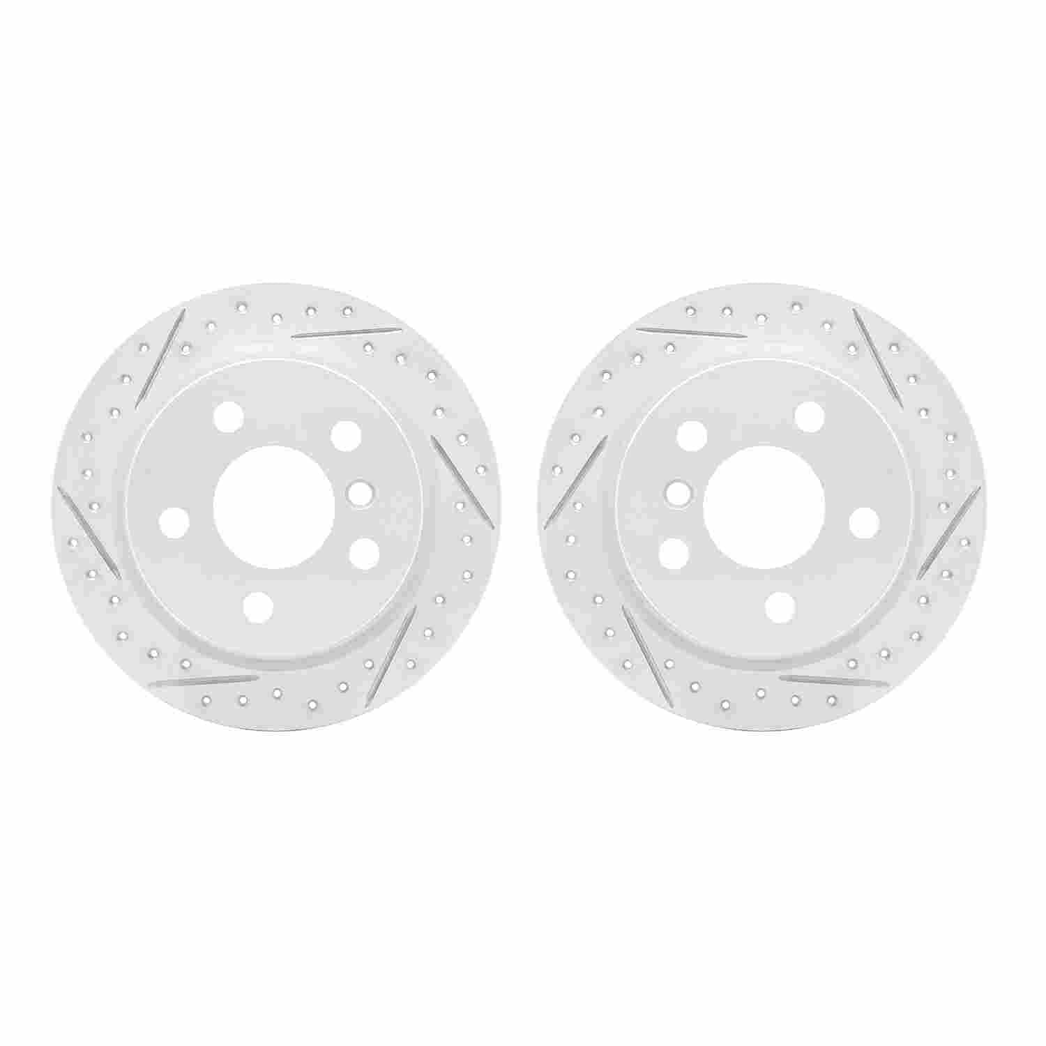 R1 Concepts 14-24 Mini Cooper Rear Drilled & Slotted Carbon Coated Brake Rotor Set