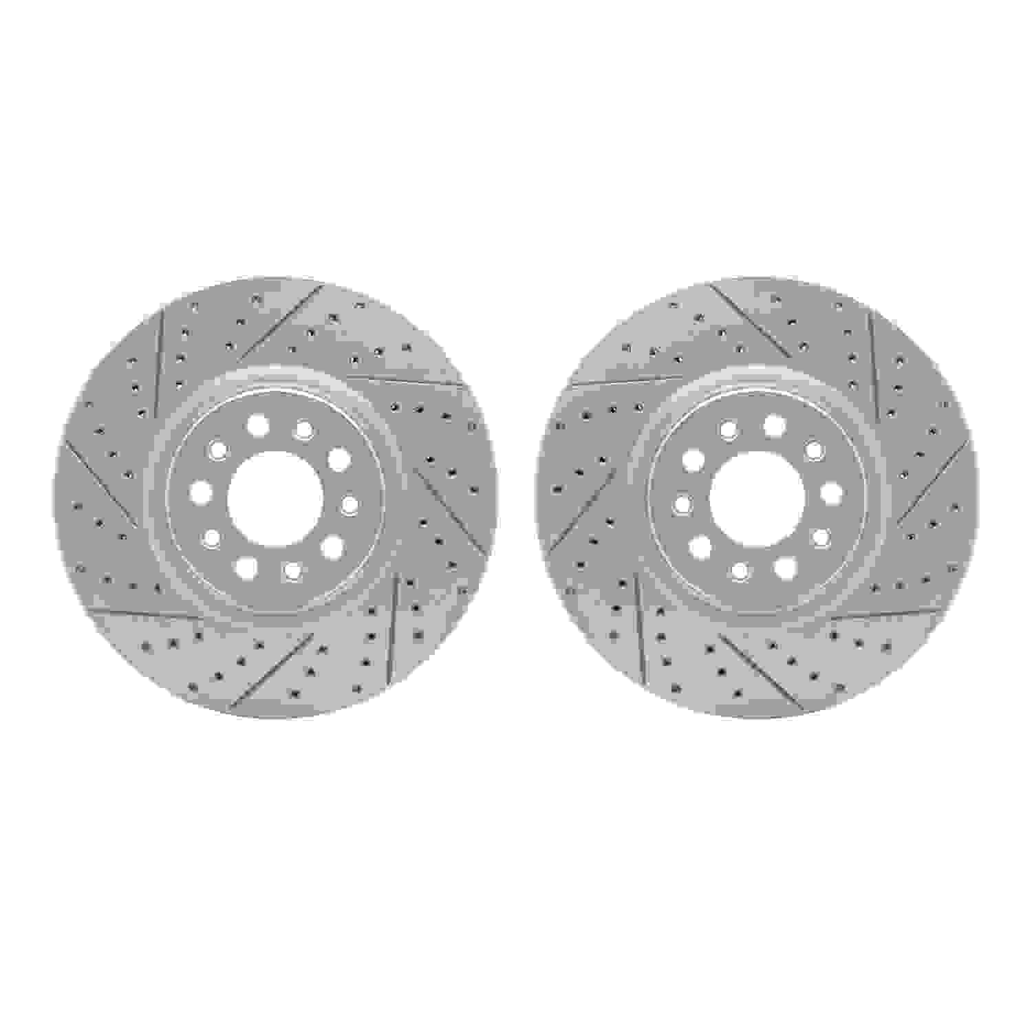 R1 Concepts 14-25 Alfa Romeo Tonale Front Drilled & Slotted Carbon Coated Brake Rotor Set