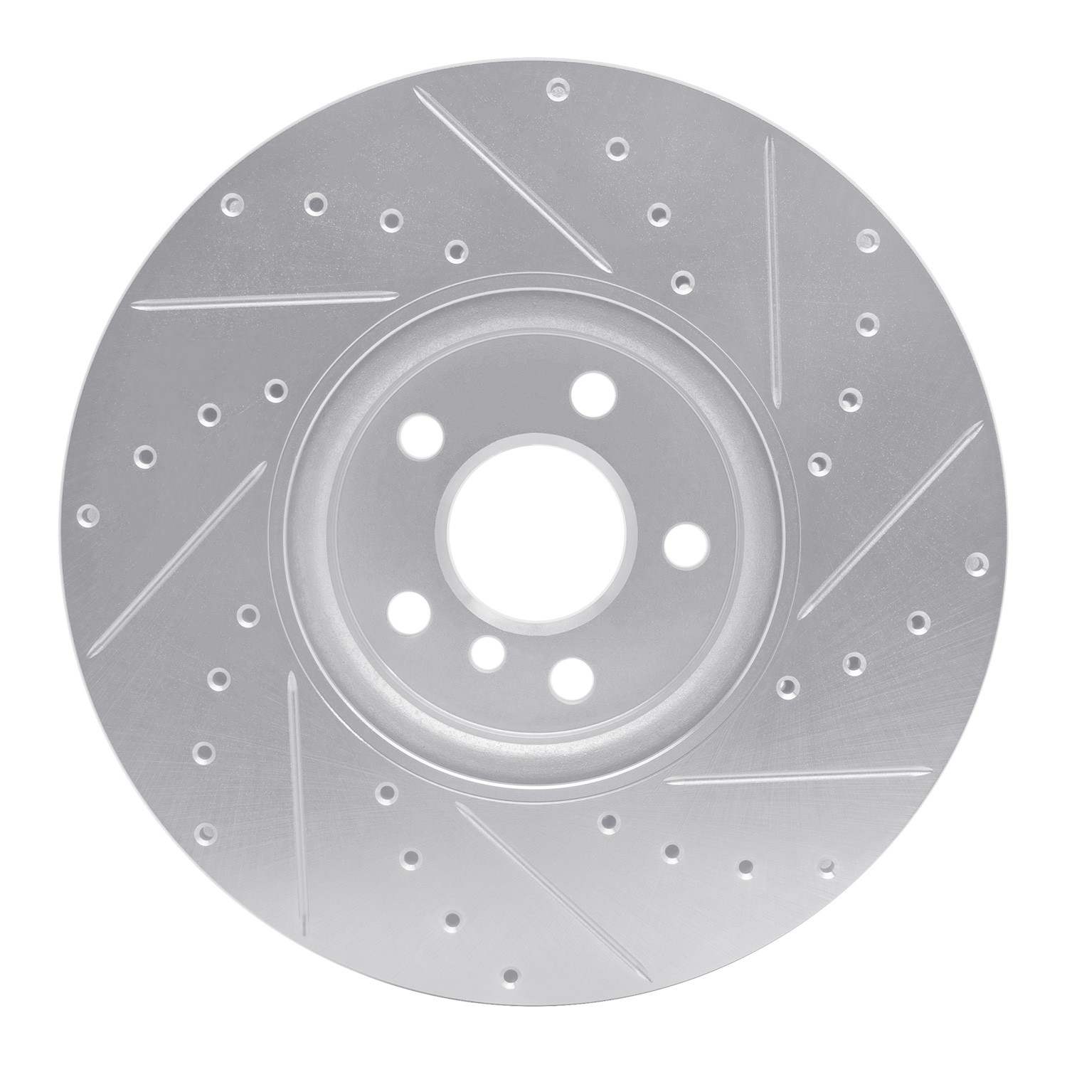 R1 Concepts 15-19 Mini Cooper Clubman Front Left Drilled & Slotted Silver Brake Rotor - Image 2