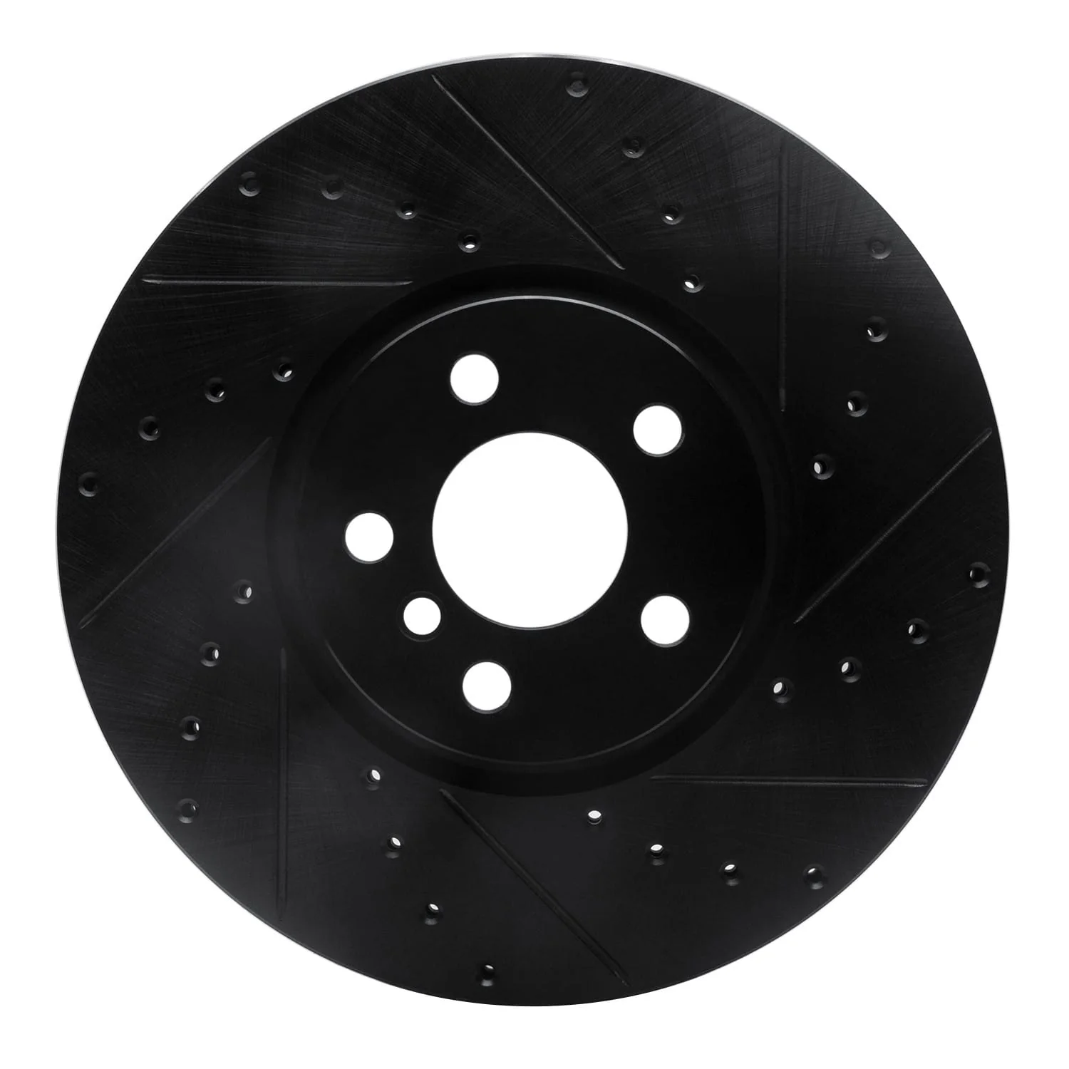 R1 Concepts 15-19 Mini Cooper Countryman Front Right Drilled & Slotted Black Brake Rotor