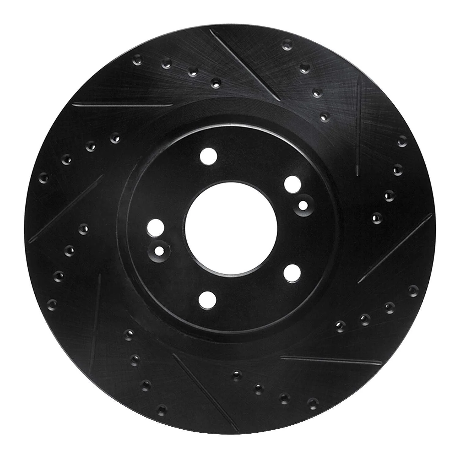 R1 Concepts 15-20 Kia Sorento Front Right Drilled & Slotted Black Brake Rotor