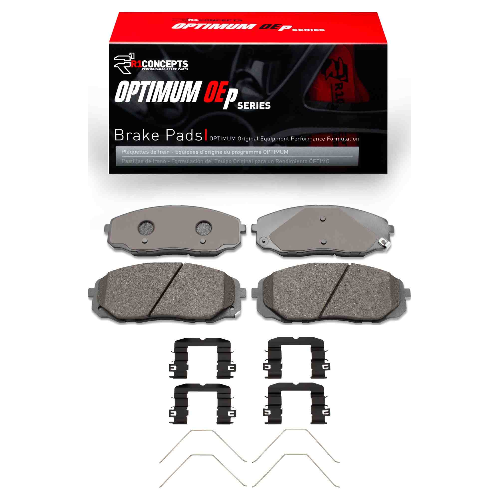 R1 Concepts 15-21 Kia SEDONA Front Optimum OE Brake Pads & Hardware Kit