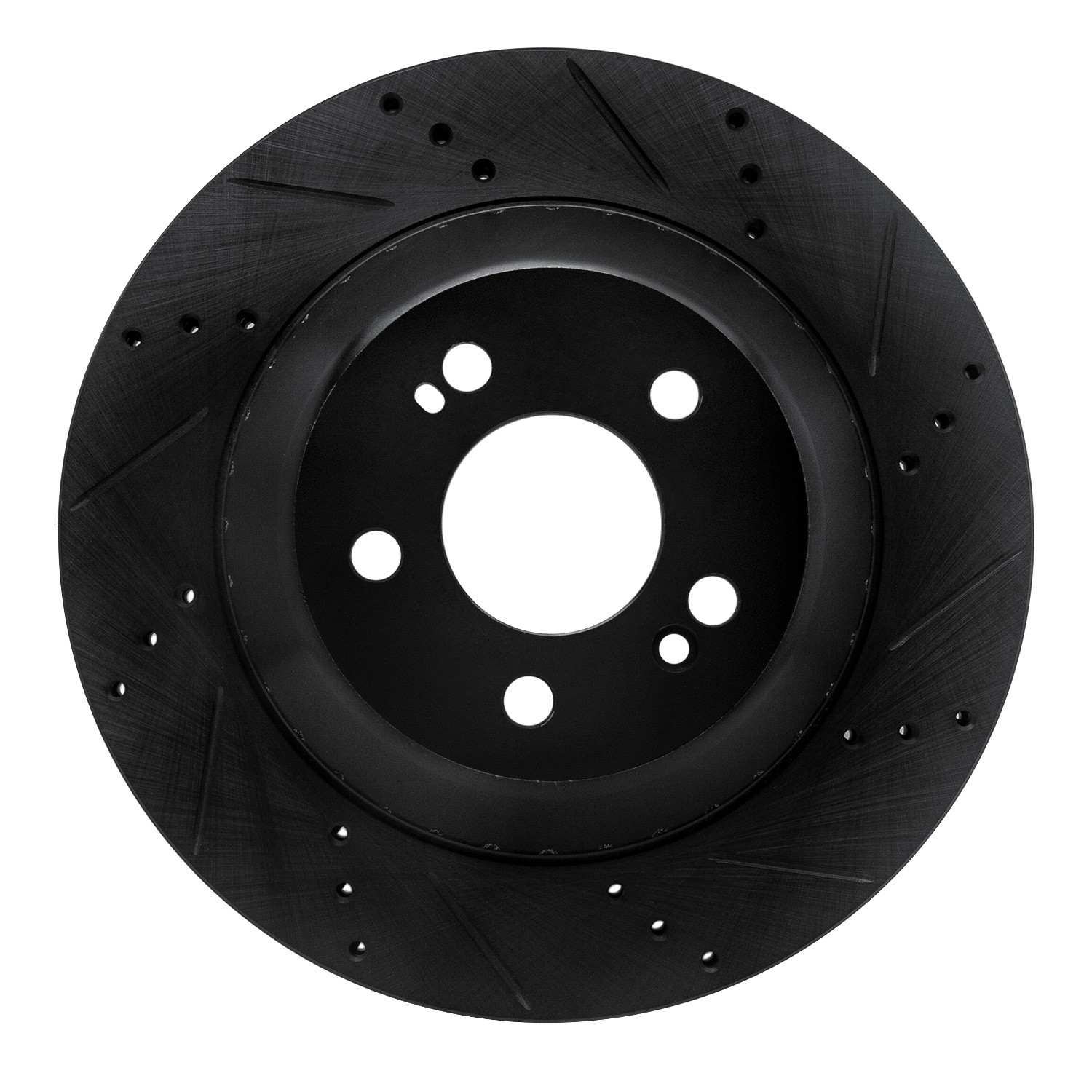 R1 Concepts 15-21 Mercedes-Benz S550 Rear Right Drilled & Slotted Black Brake Rotor