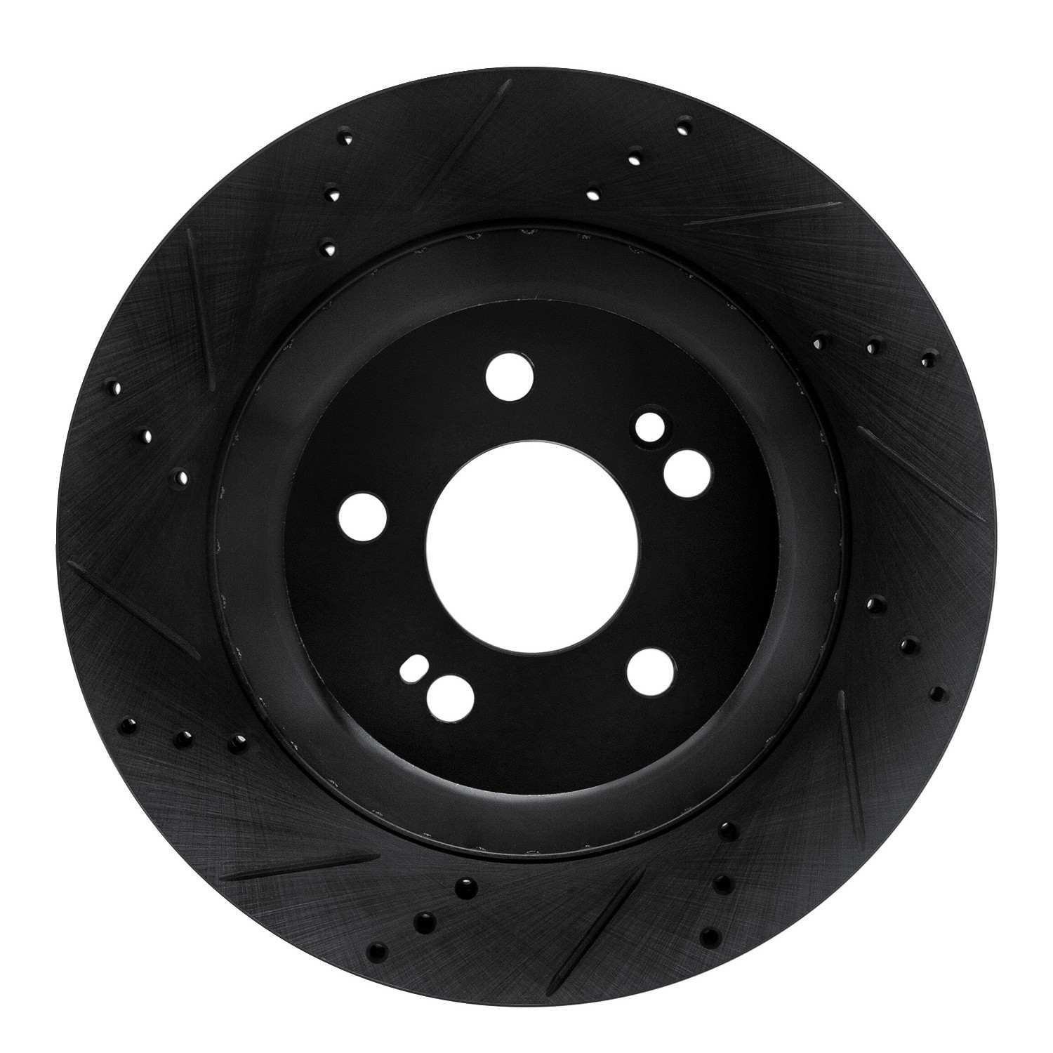 R1 Concepts 15-21 Mercedes-Benz S560 Rear Left Drilled & Slotted Black Brake Rotor